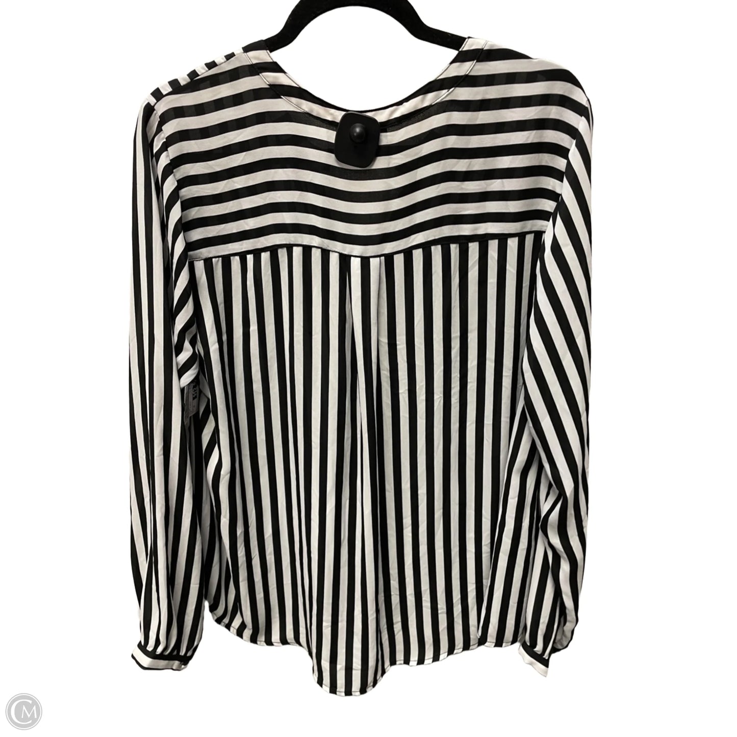 Top Long Sleeve By Torrid In Black & White, Size: 1x
