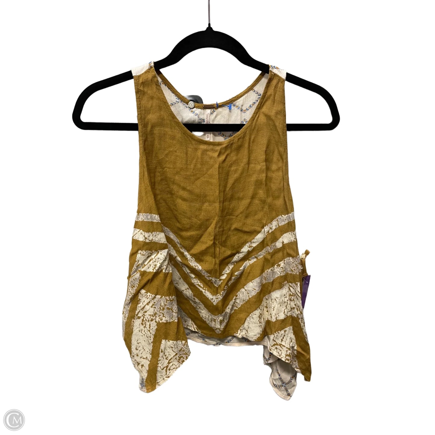 Top Sleeveless By Free People In Cream & Tan, Size: Xs