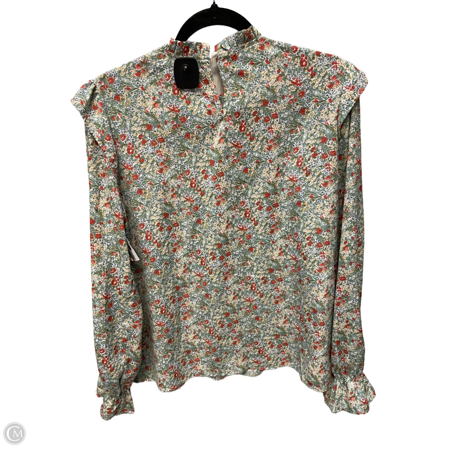 Top Long Sleeve By Shein In Floral Print, Size: L
