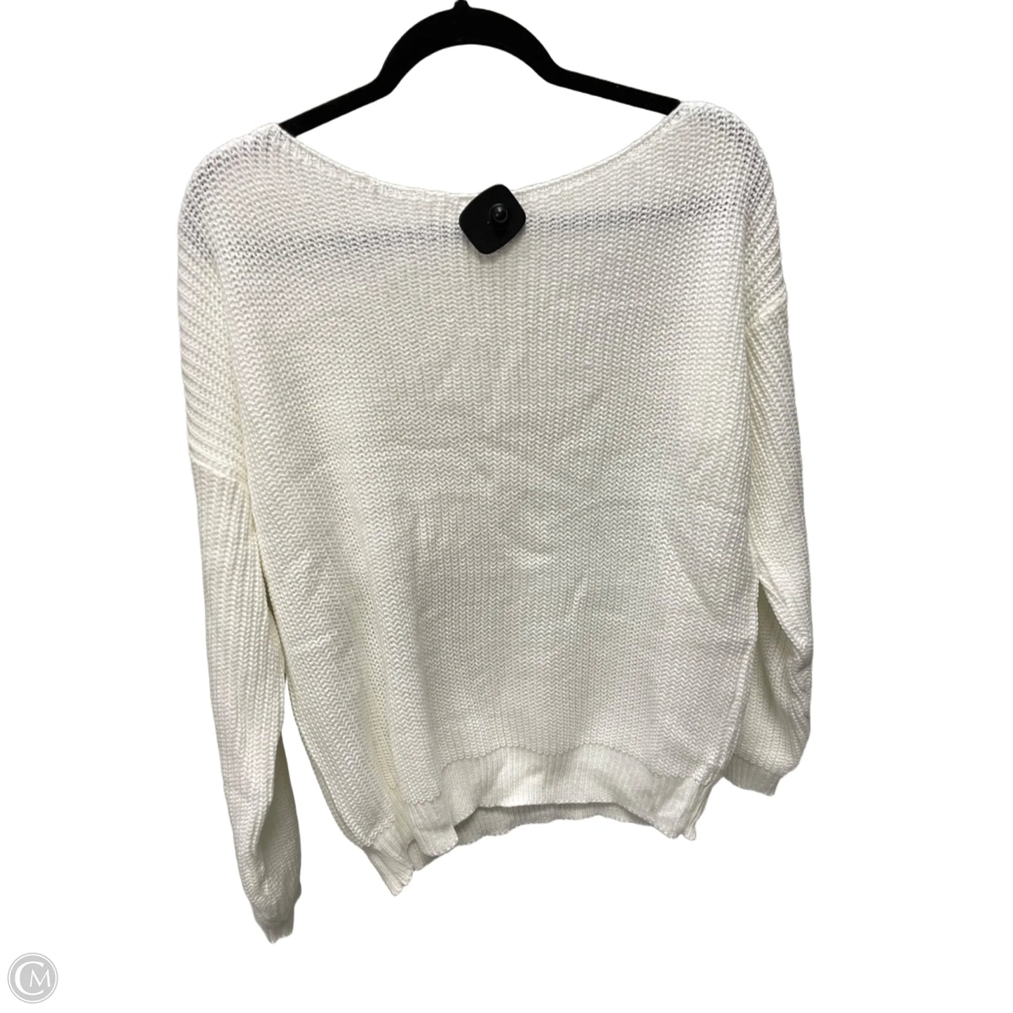 Sweater By Clothes Mentor In White, Size: M