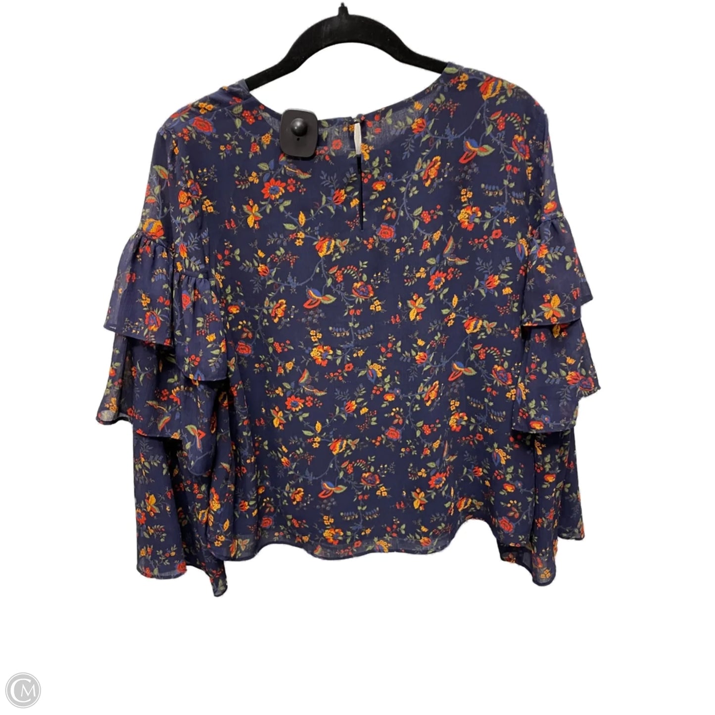 Top Long Sleeve By Madewell In Floral Print, Size: M