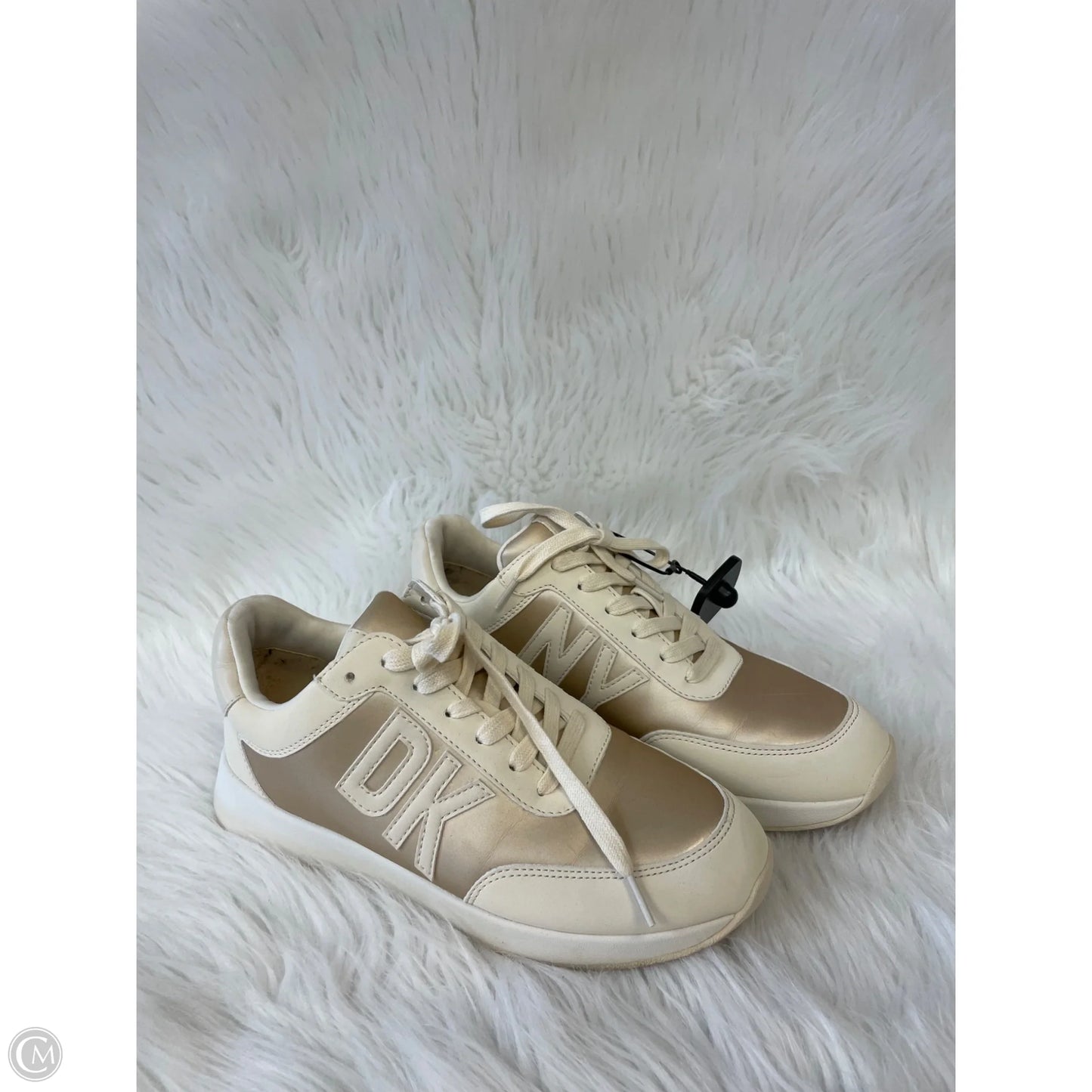 Shoes Sneakers By Dkny In Cream & Tan, Size: 7