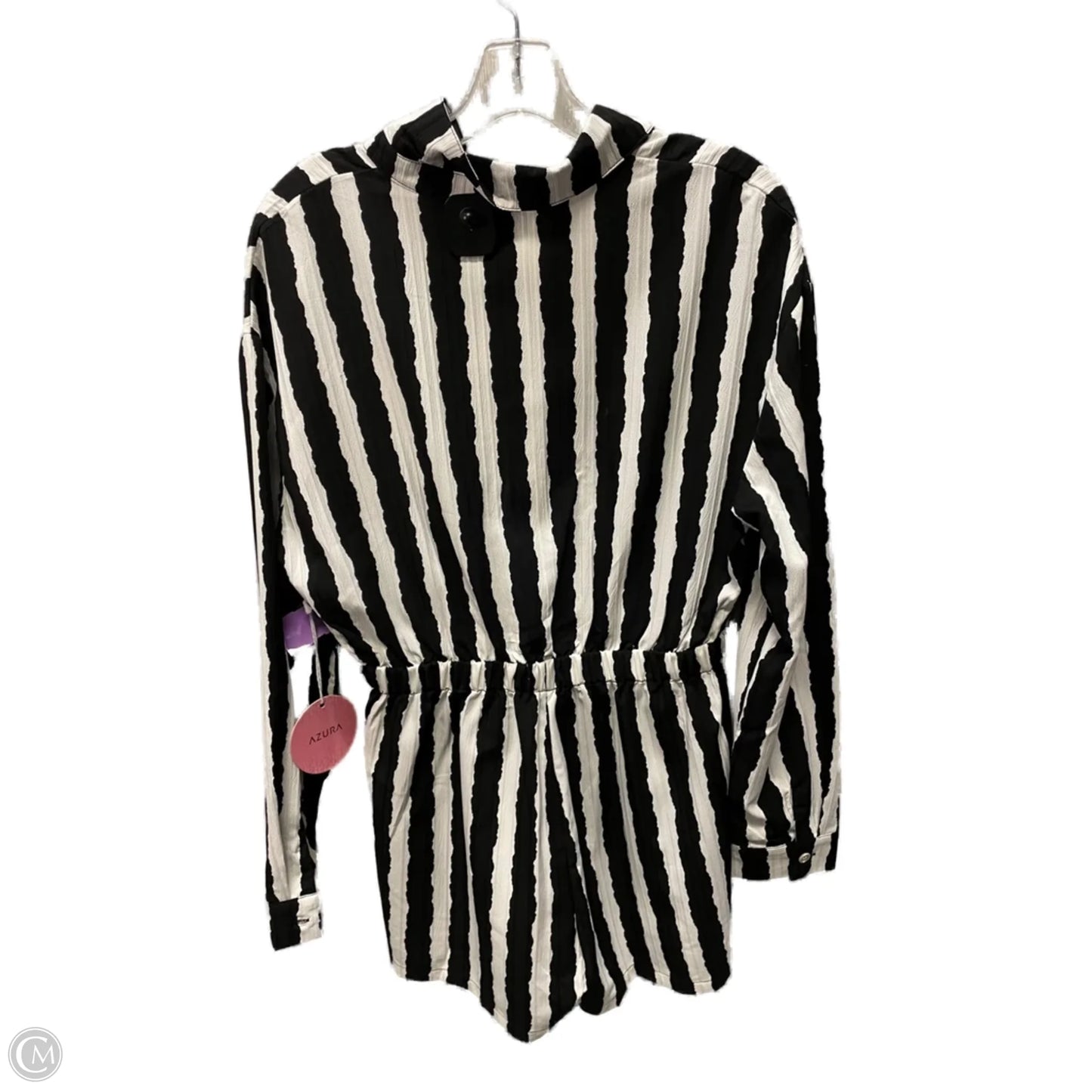 Romper By Clothes Mentor In Black & White, Size: M