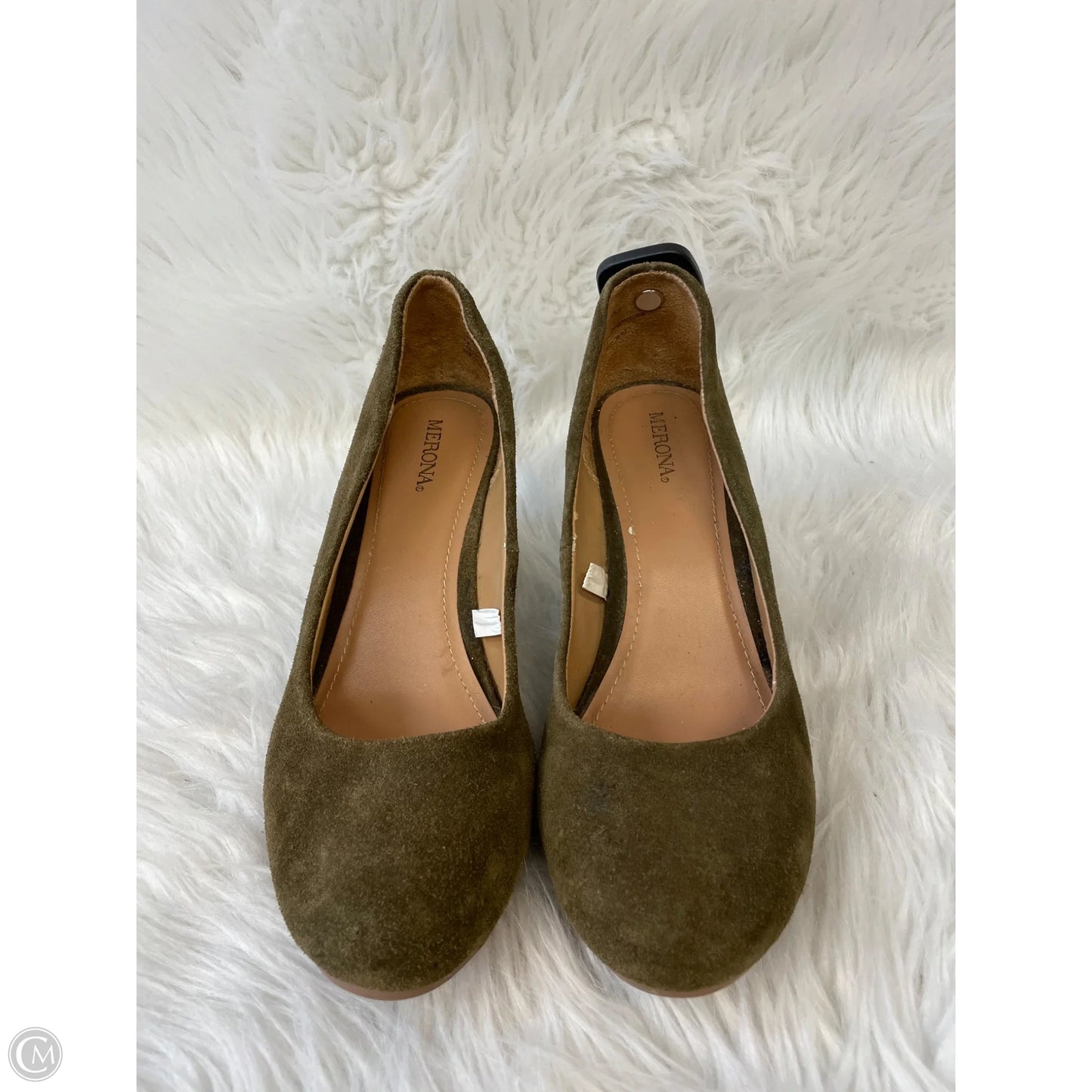 Shoes Heels Wedge By Merona In Green, Size: 8.5