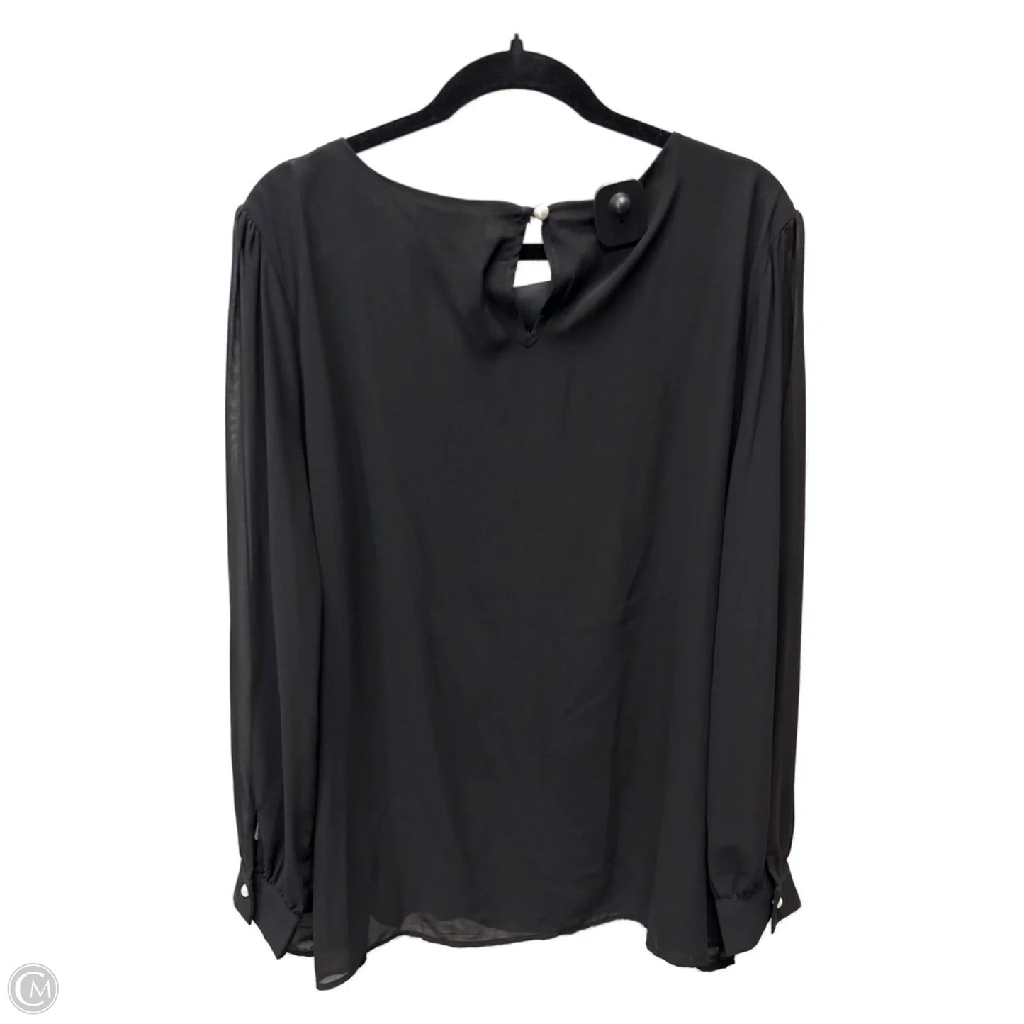 Blouse Long Sleeve By Zenana Outfitters In Black, Size: 2x
