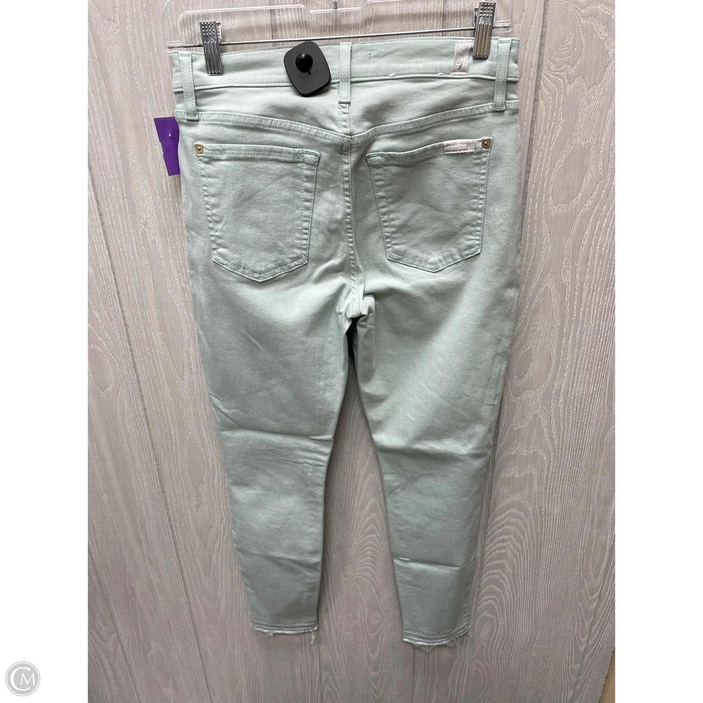 Jeans Skinny By 7 For All Mankind In Green, Size: 4