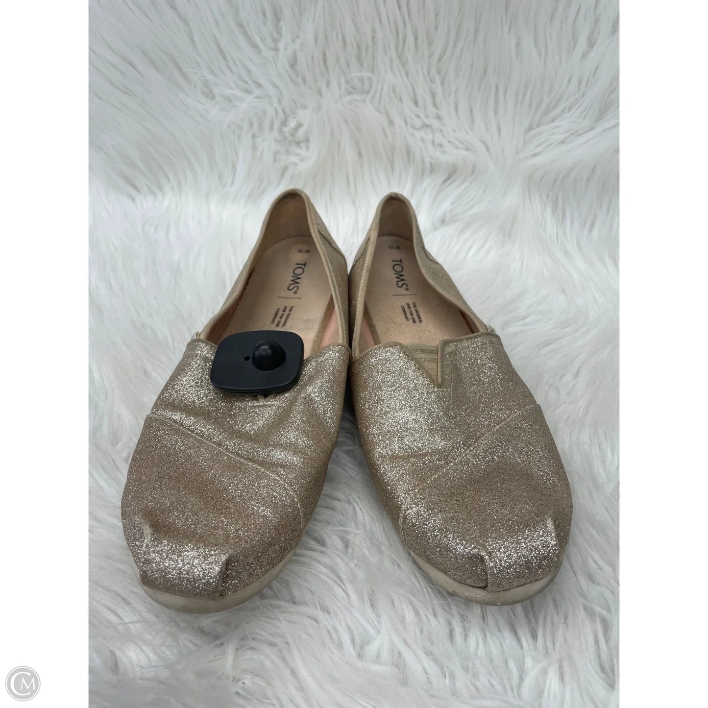 Shoes Flats By Toms In Bronze, Size: 10
