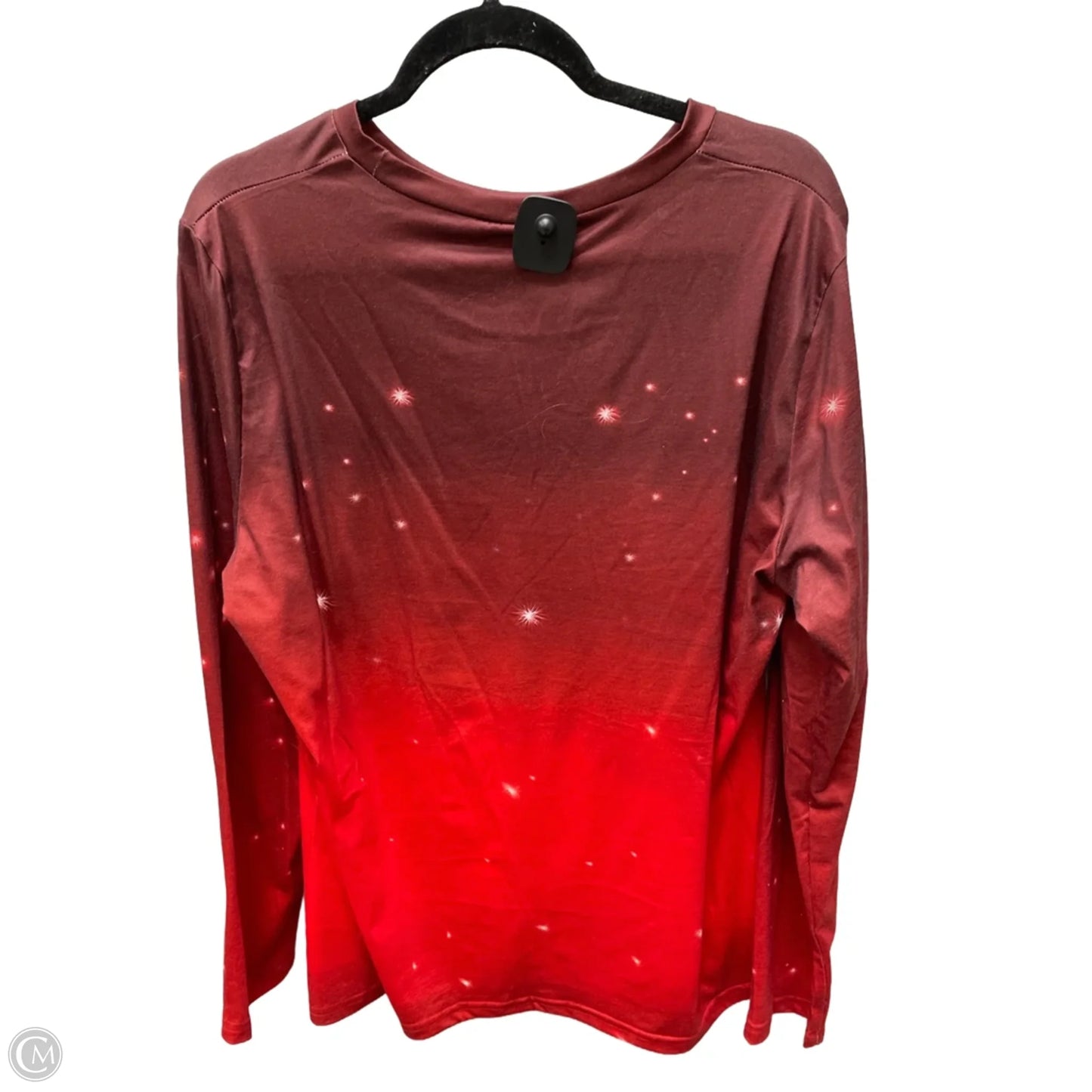 Top Long Sleeve By Clothes Mentor In Red & White, Size: 1x