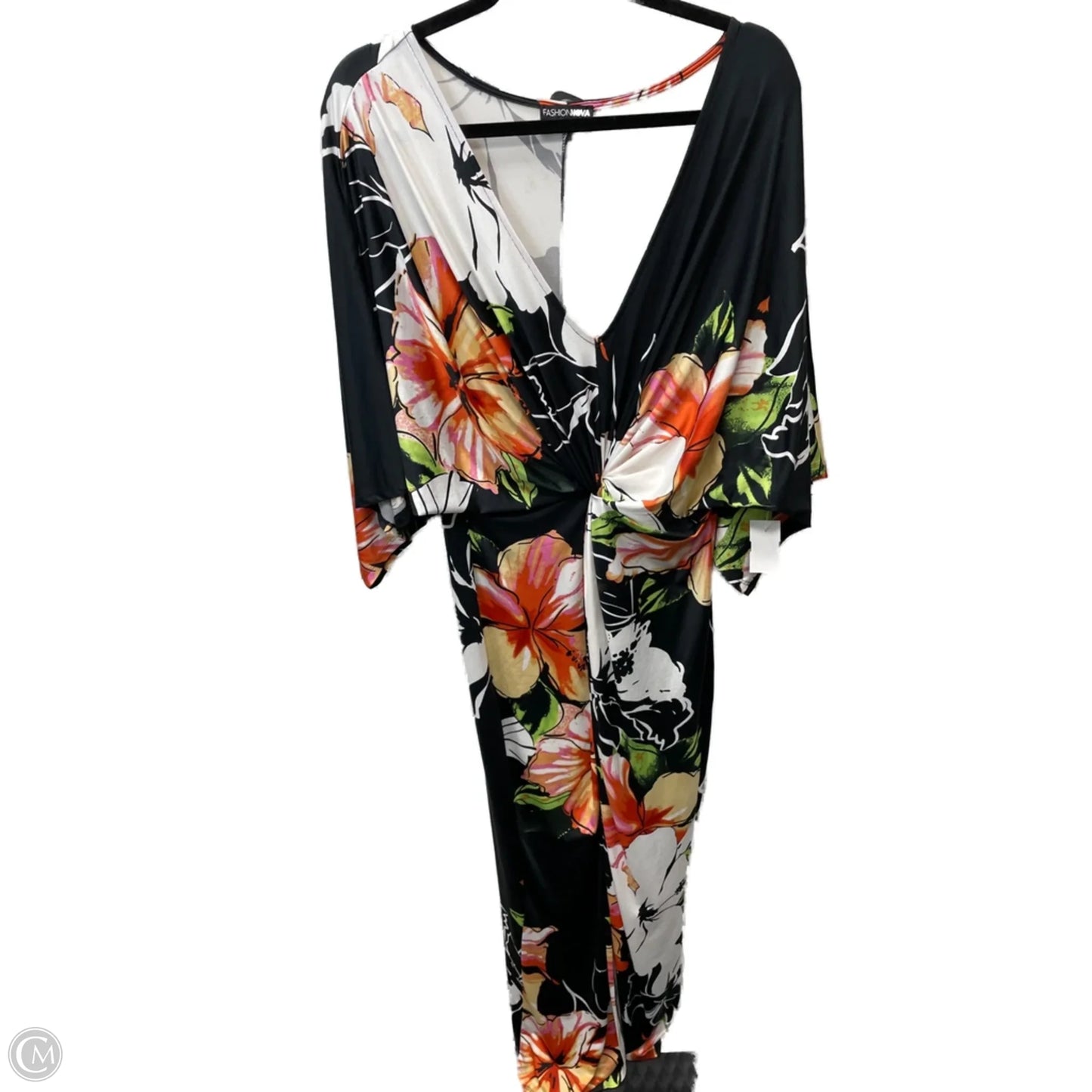 Dress Casual Maxi By Fashion Nova In Floral Print, Size: 2x