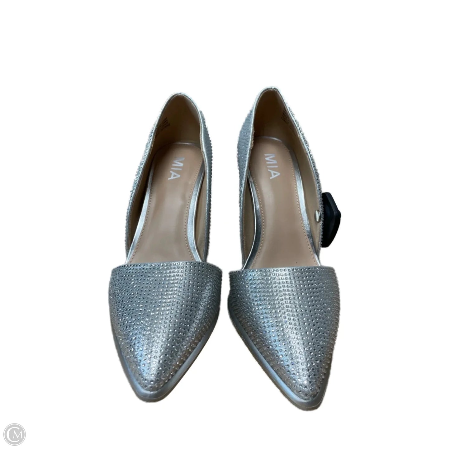 Shoes Heels Stiletto By Mia In Silver, Size: 8