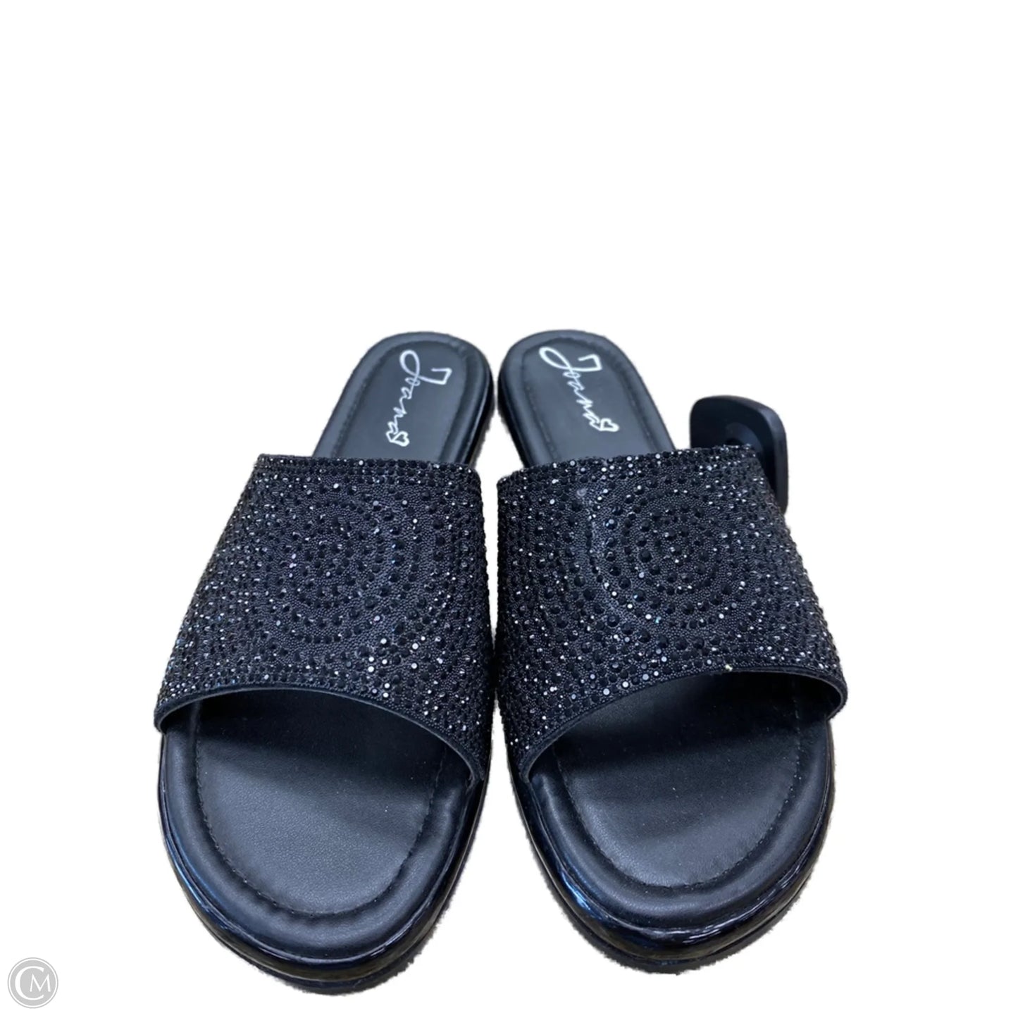 Sandals Flats By Clothes Mentor In Black, Size: 6.5