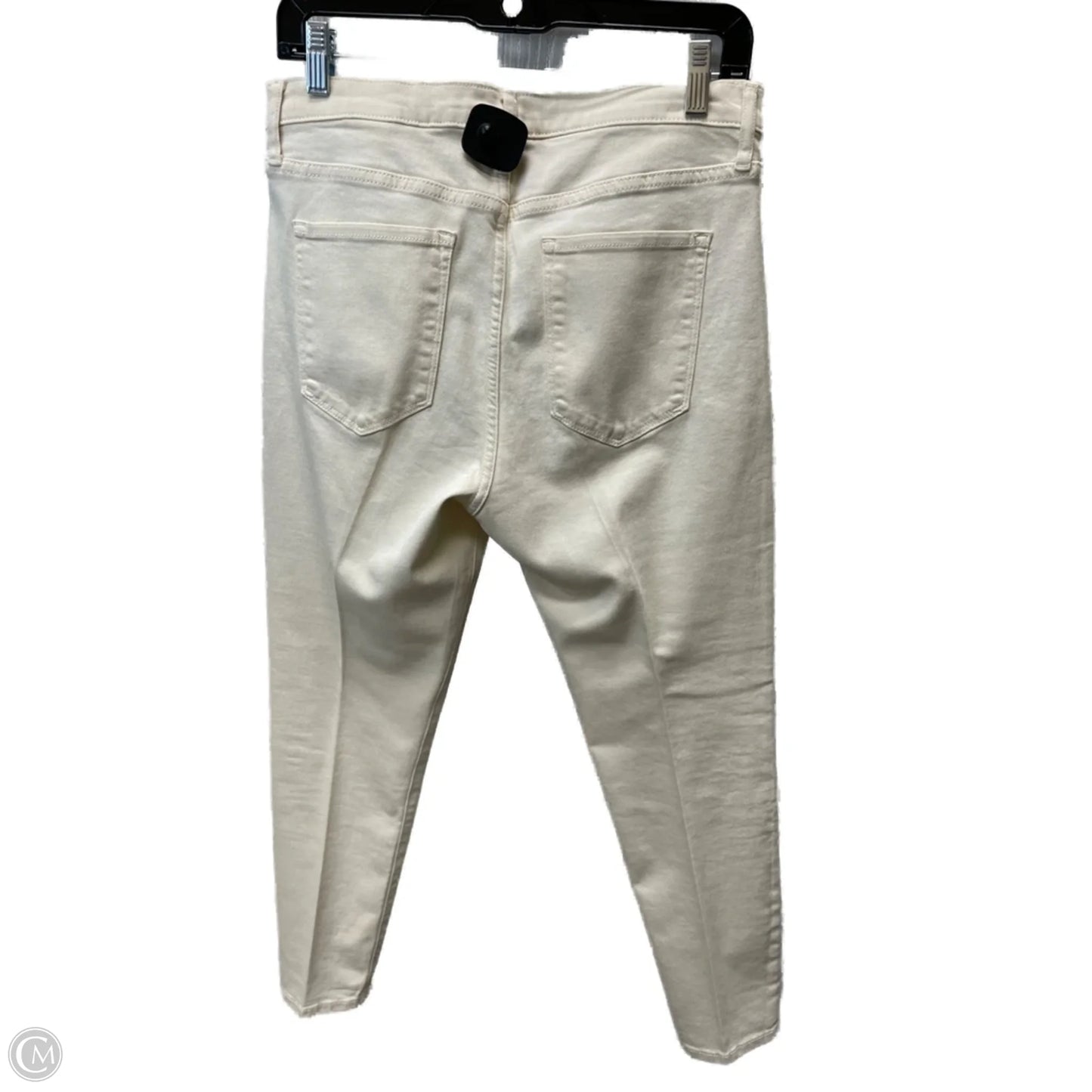 Jeans Skinny By Banana Republic In Cream, Size: 10