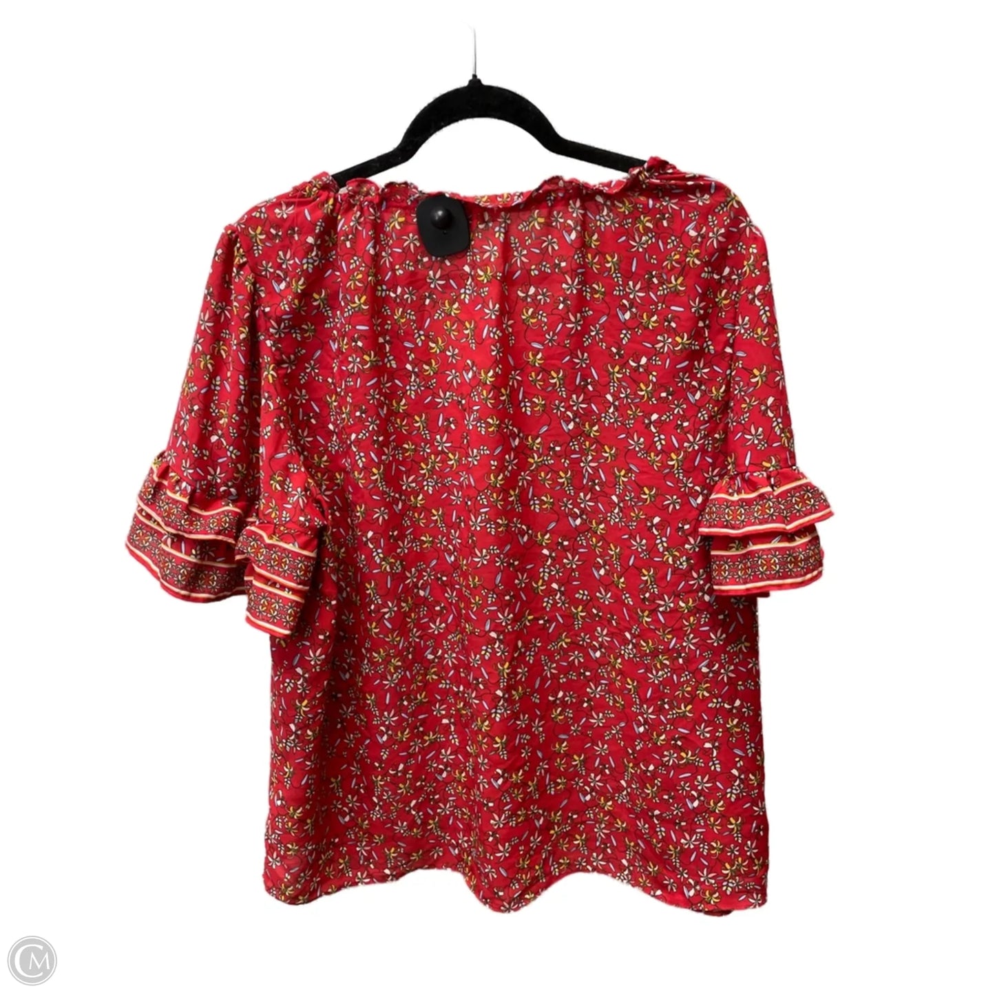 Top Short Sleeve By Max Studio In Floral Print, Size: 1x