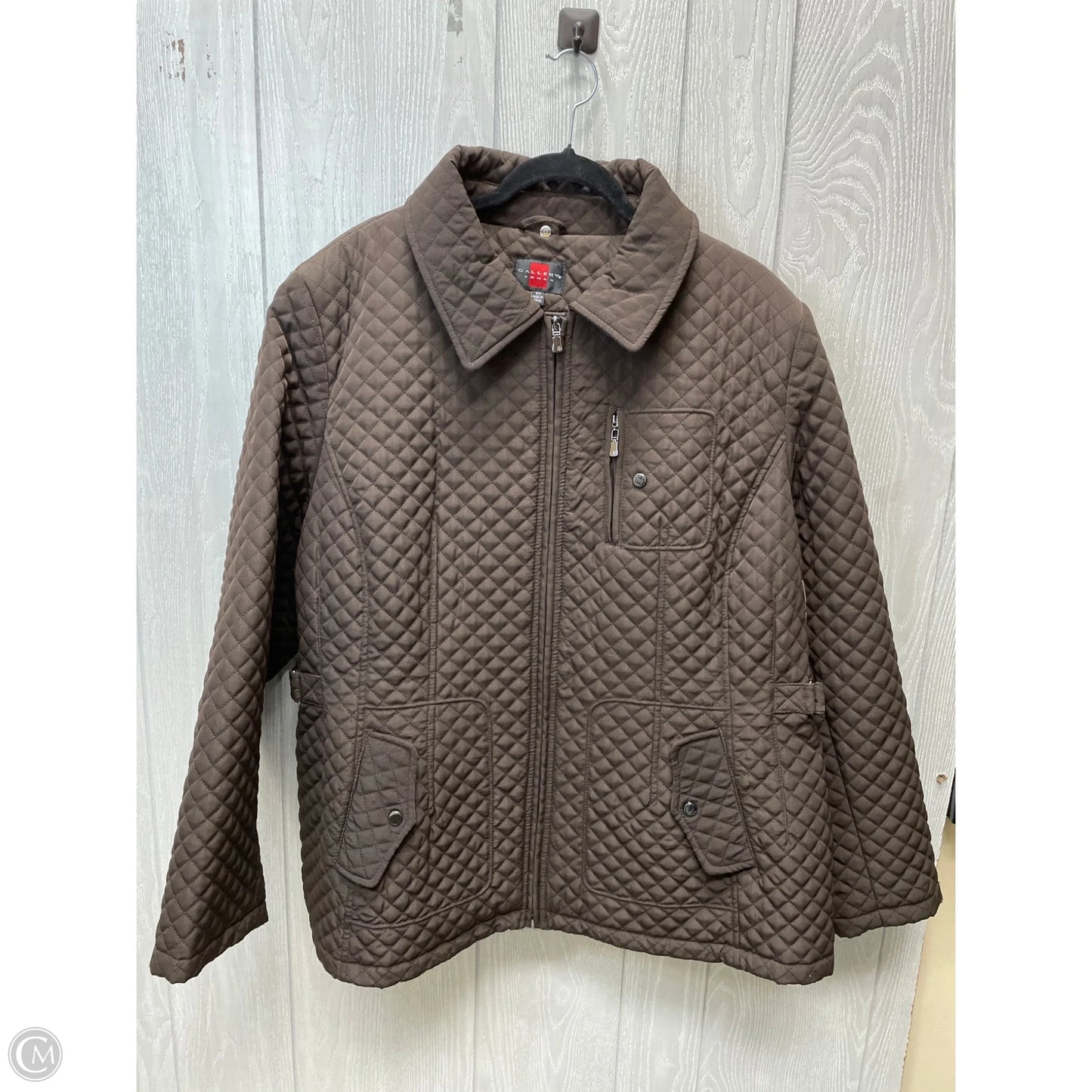 Coat Parka By Gallery In Brown, Size: 2x