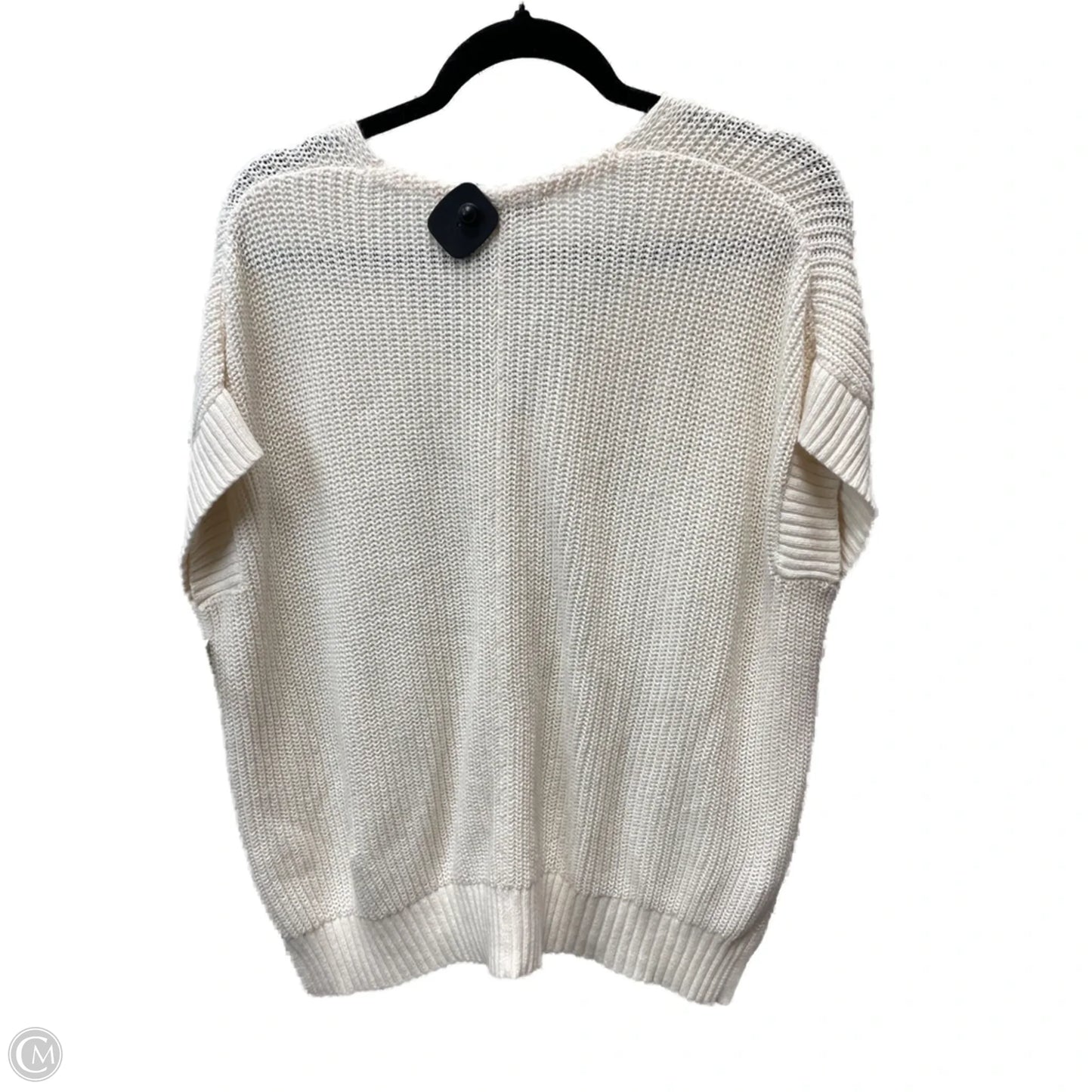 Sweater Short Sleeve By Loft In Cream, Size: Xs