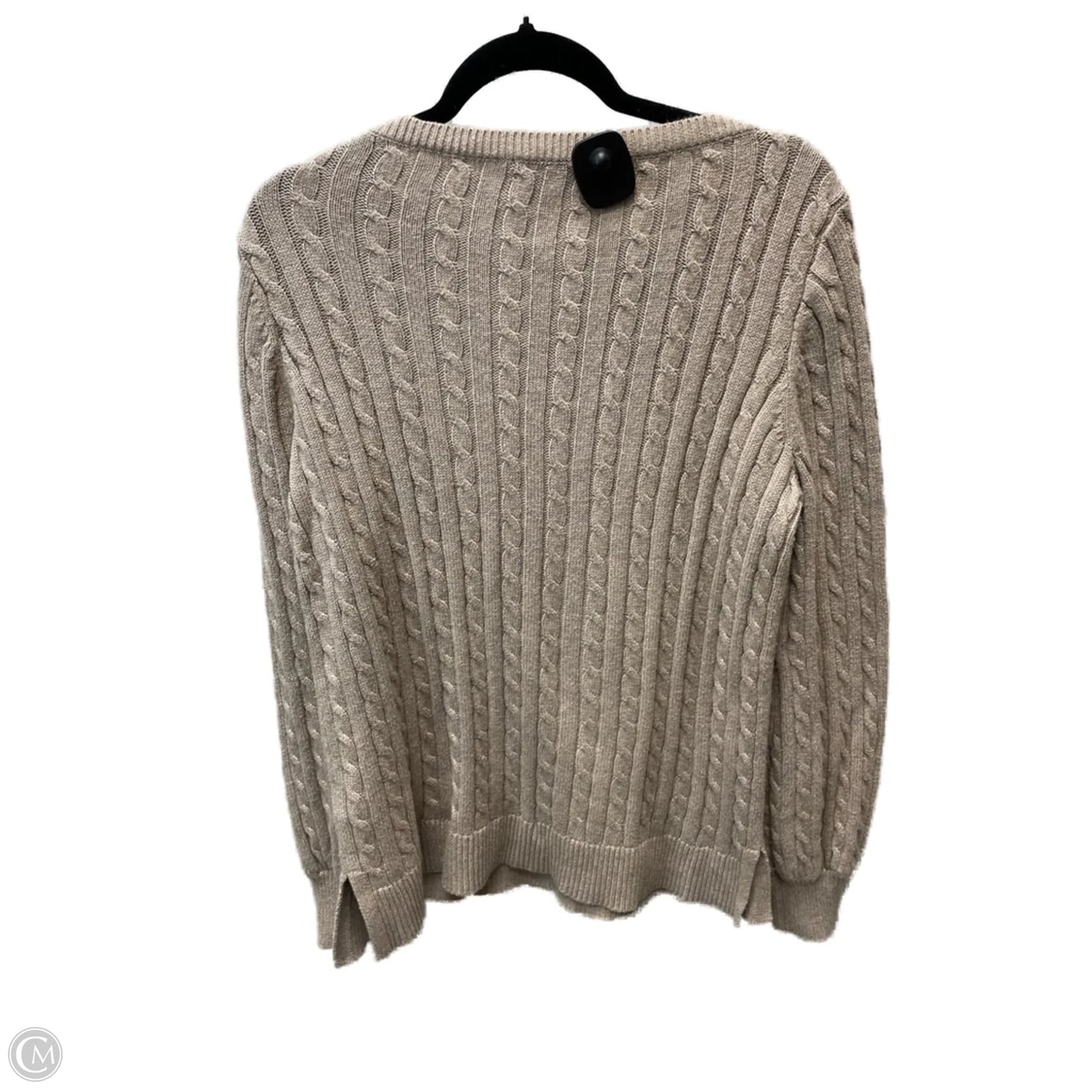 Sweater By Lauren By Ralph Lauren In Grey, Size: L