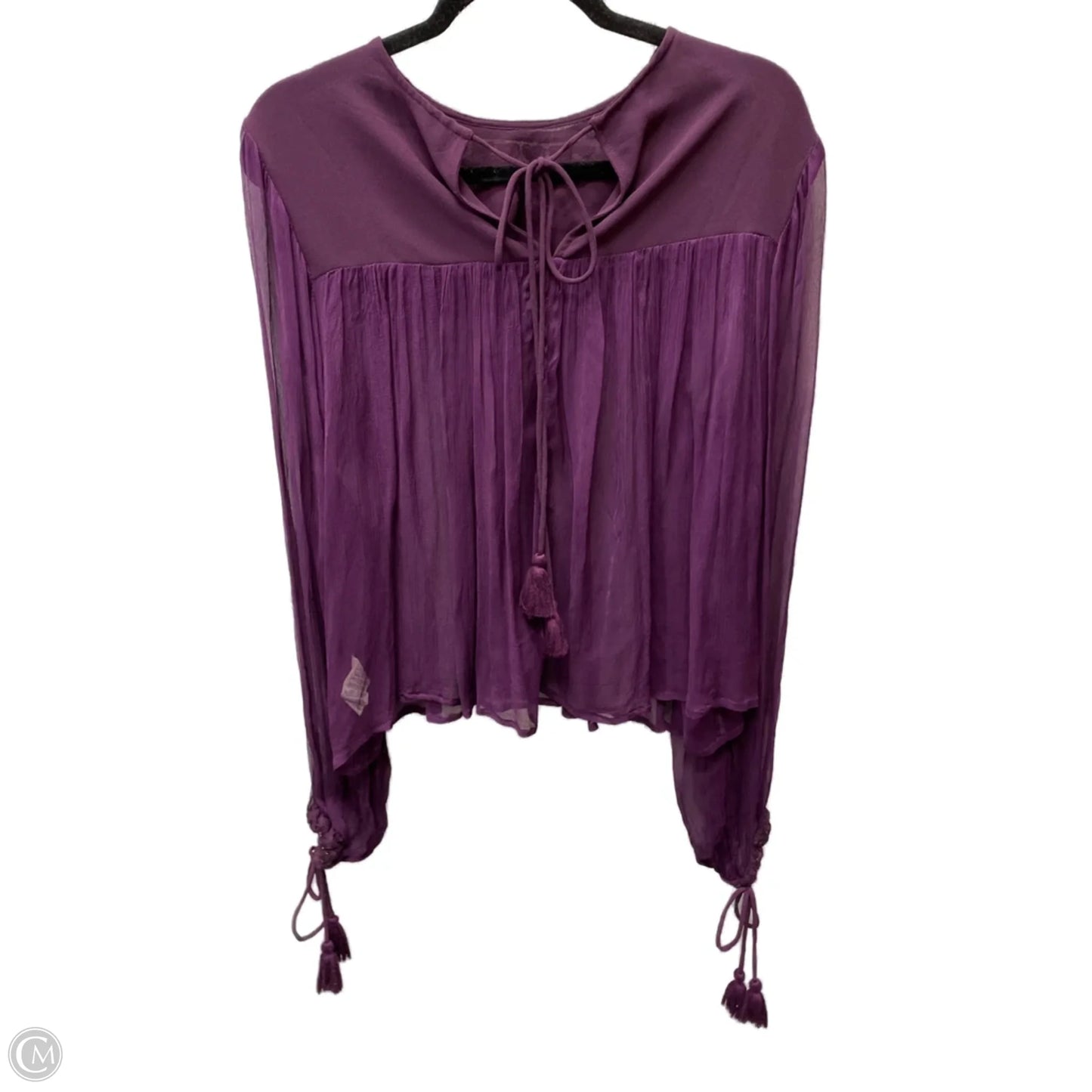 Top Long Sleeve By Free People In Purple, Size: S