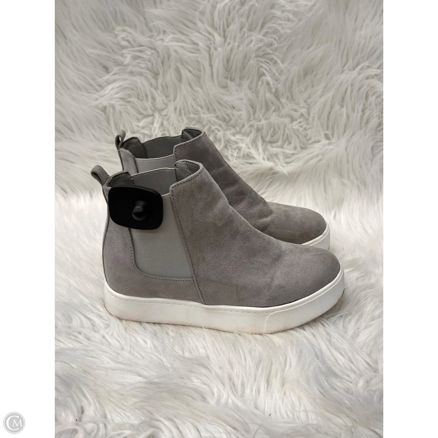 Boots Ankle Flats By Soda In Grey, Size: 6.5