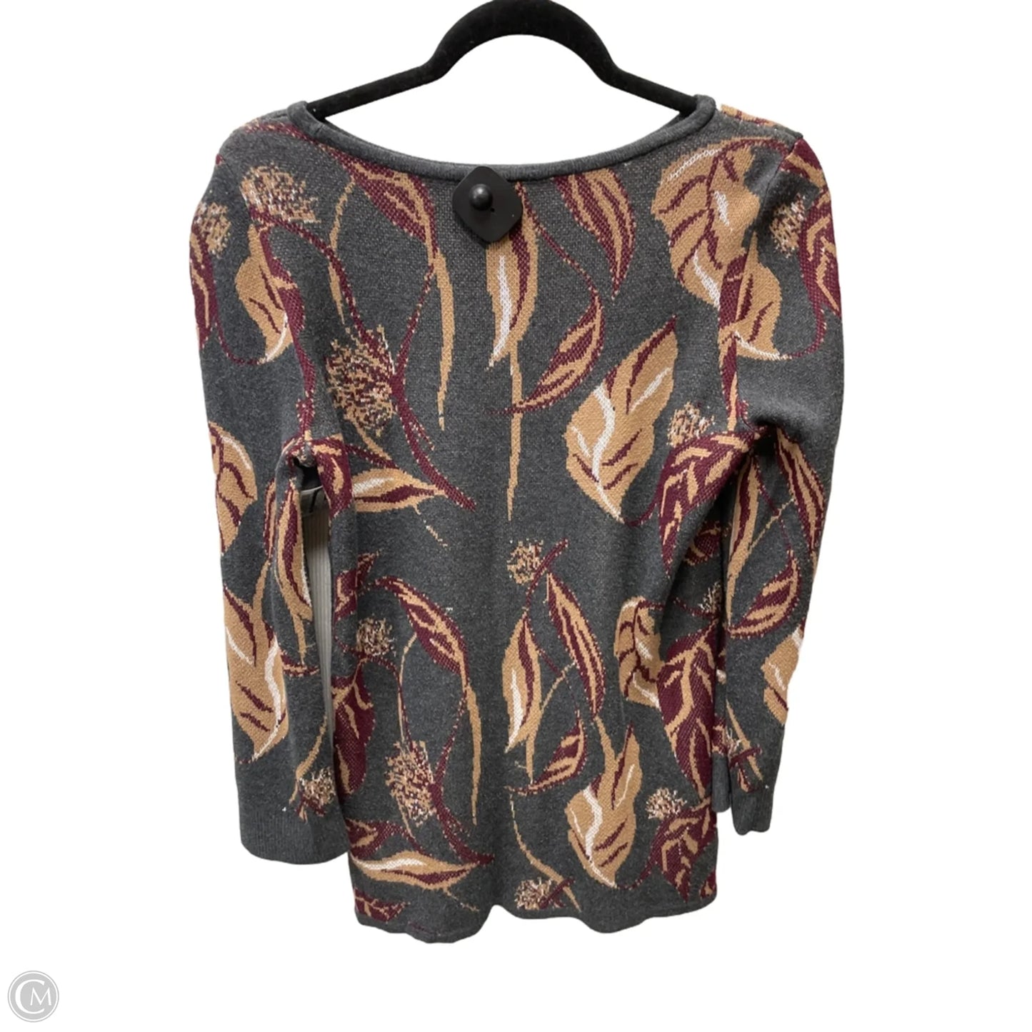 Sweater By Chicos In Grey & Tan, Size: M