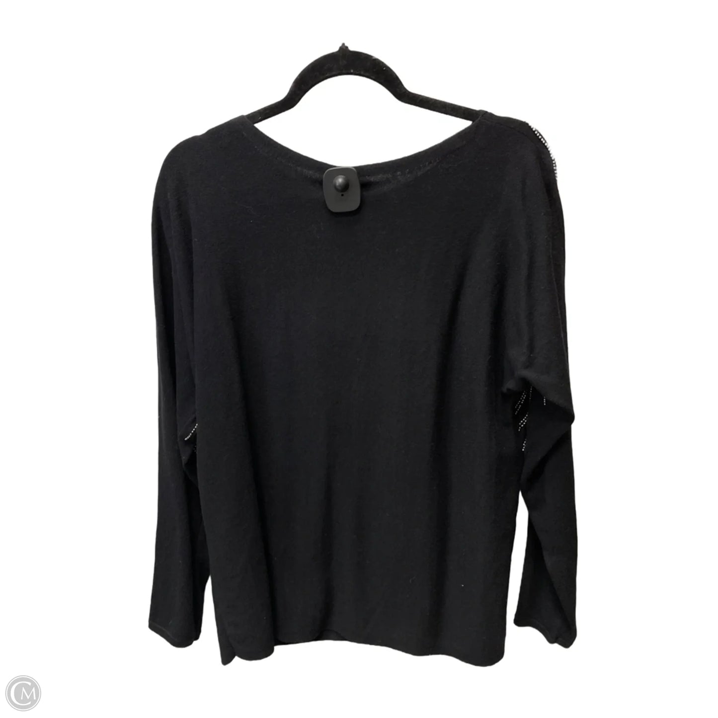 Sweater By Chicos In Black & Gold, Size: M