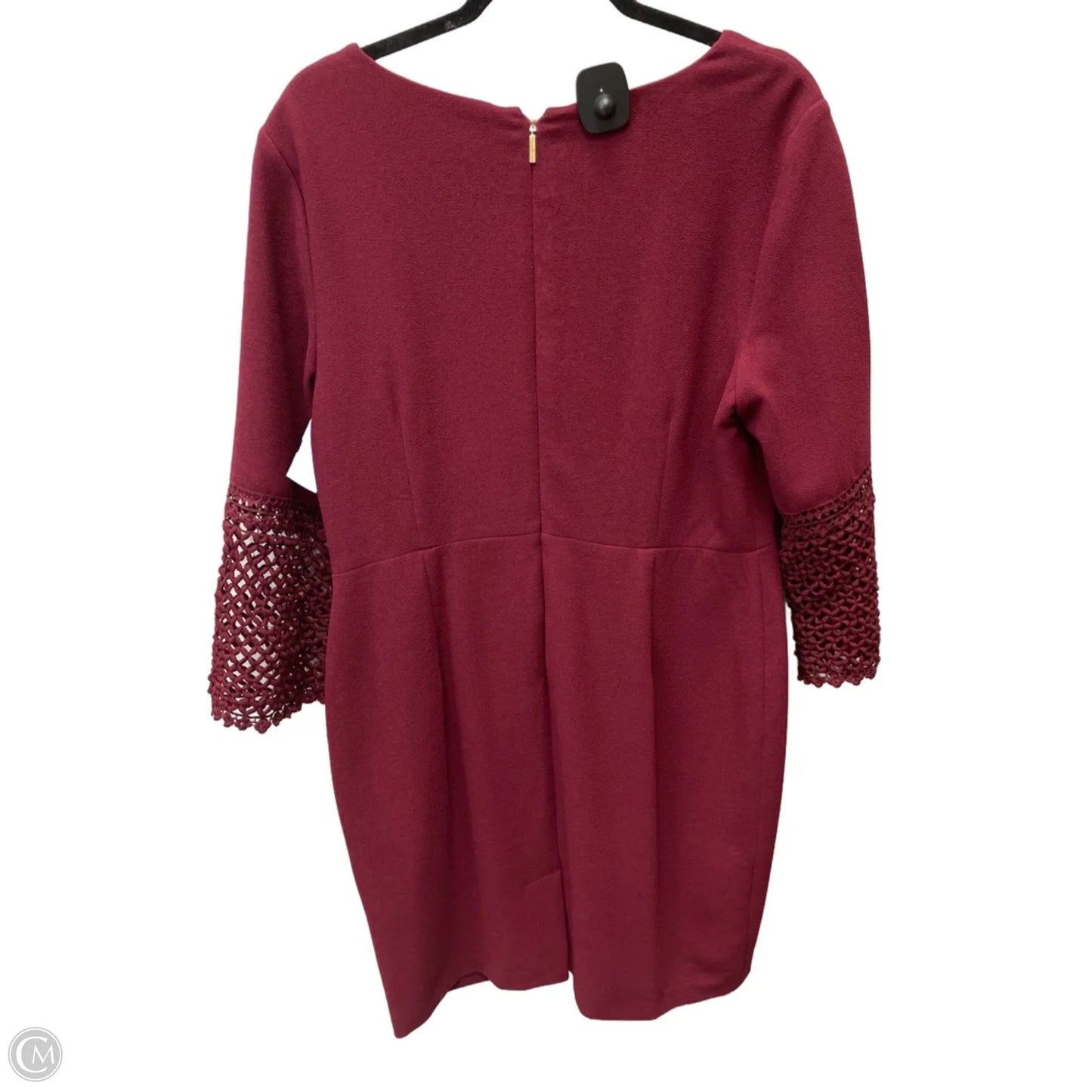 Dress Designer By Karl Lagerfeld In Maroon, Size: L
