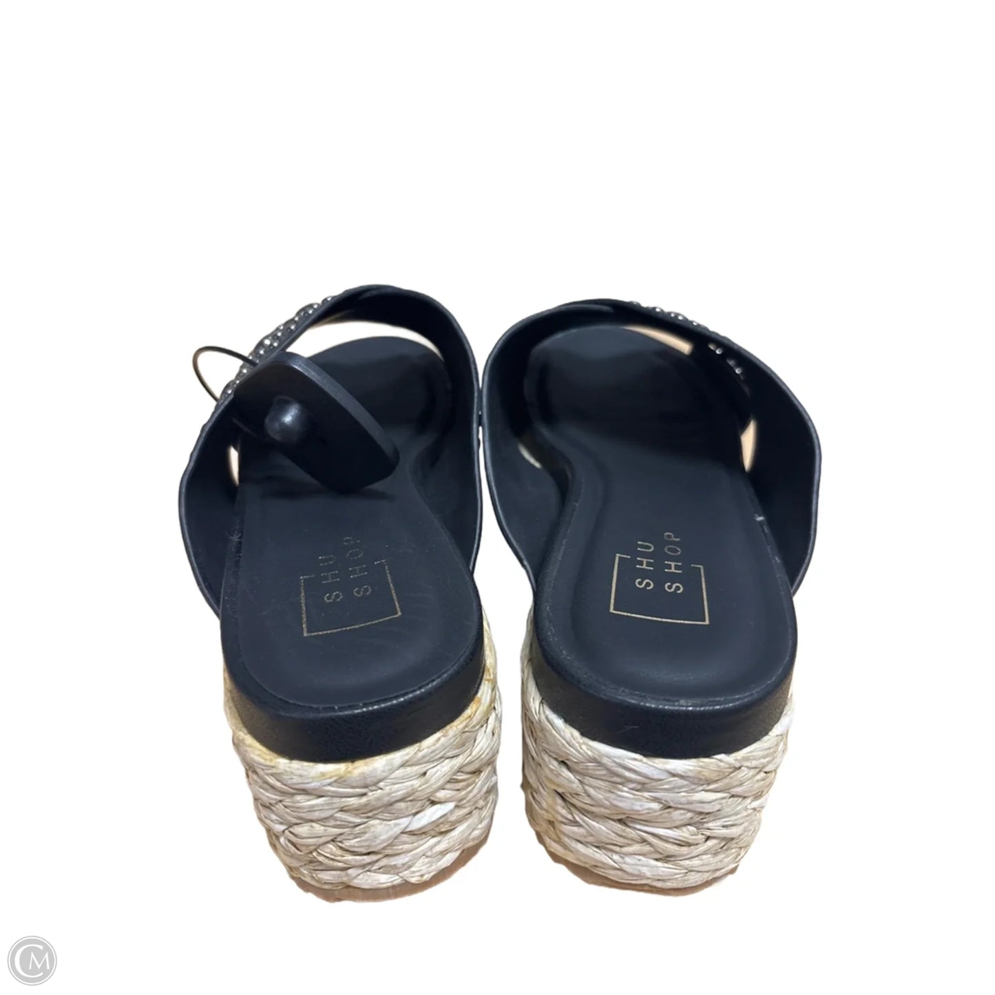 Sandals Heels Platform By Shu Shop In Black, Size: 8