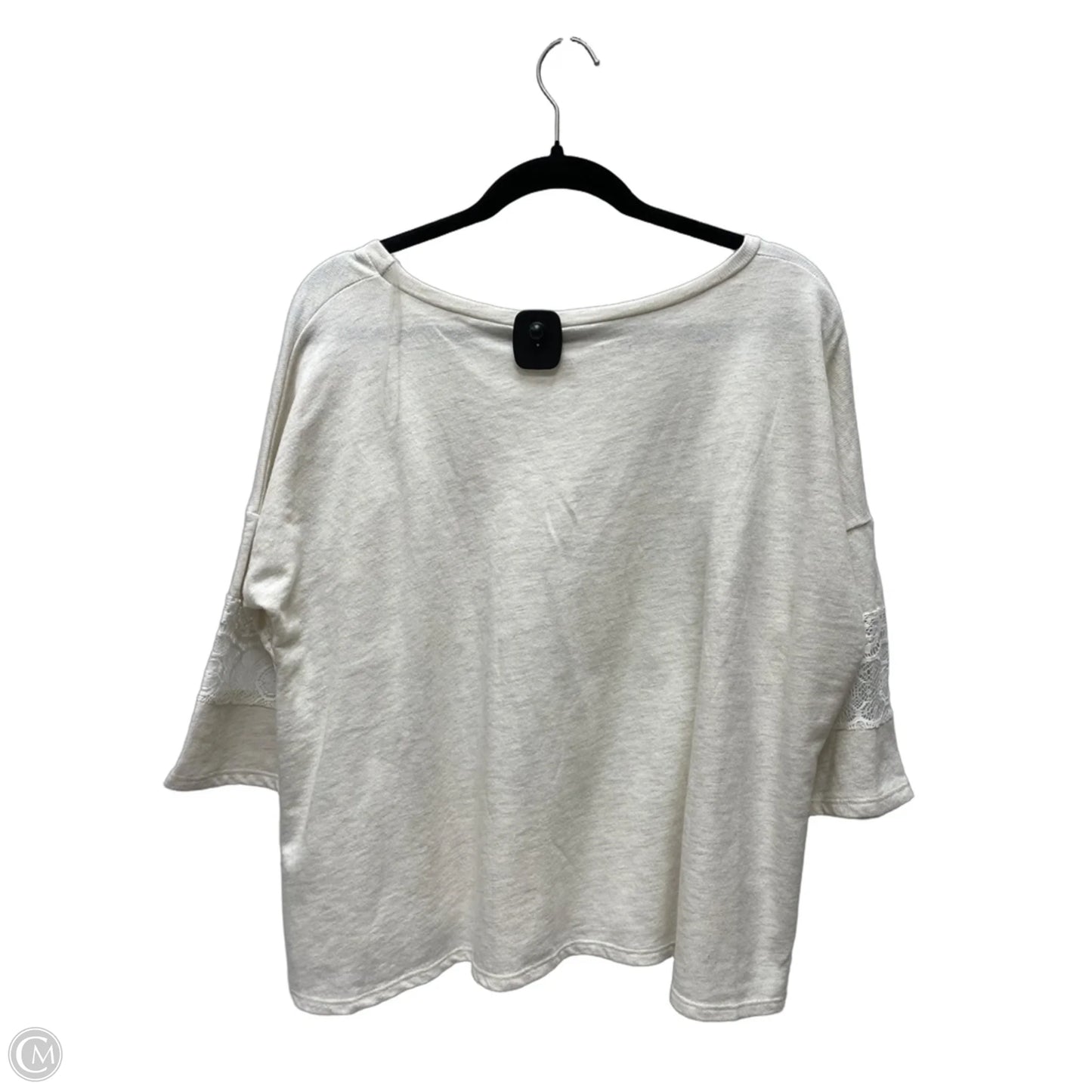 Top Short Sleeve By Clothes Mentor In Cream, Size: L