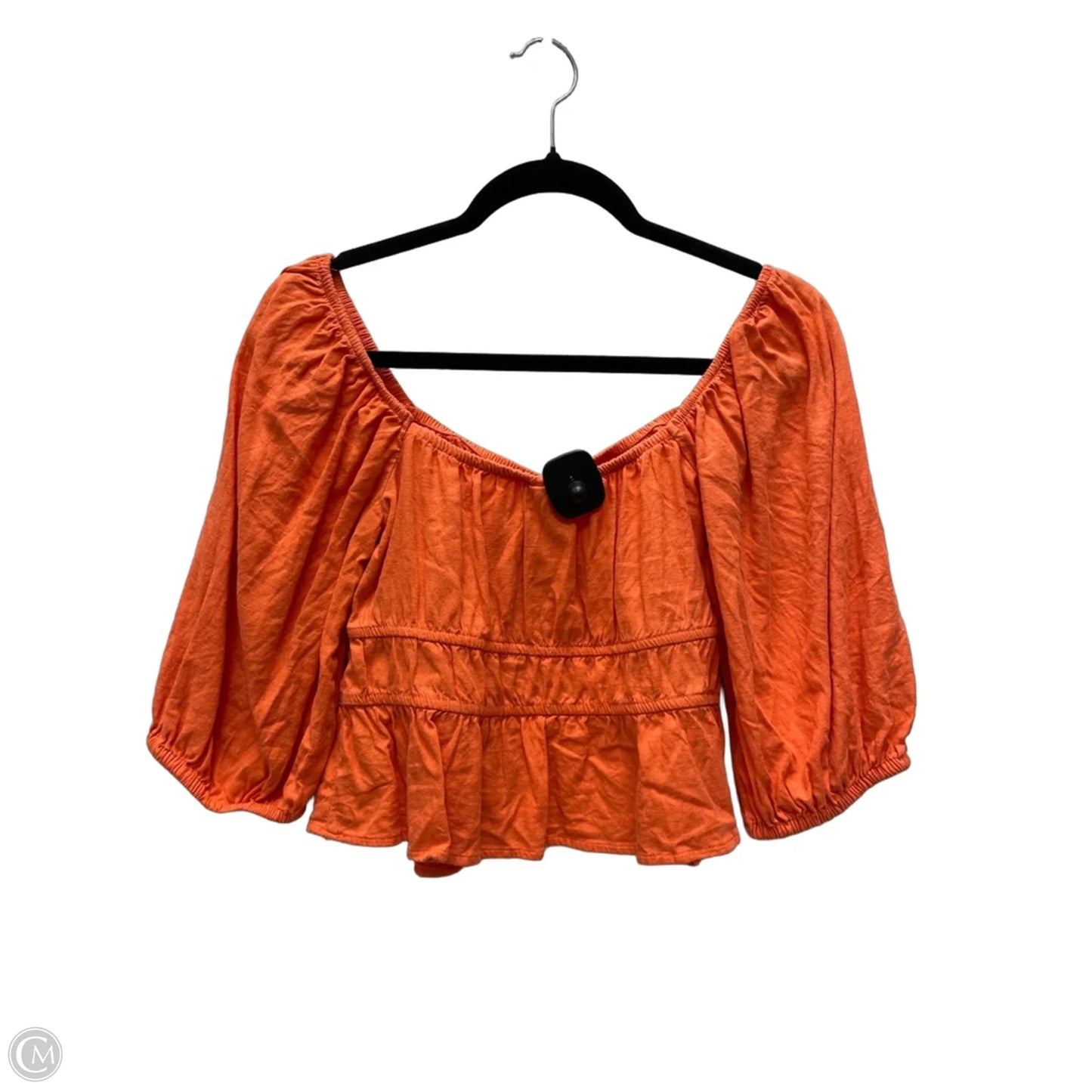 Top Short Sleeve By A New Day In Orange, Size: M