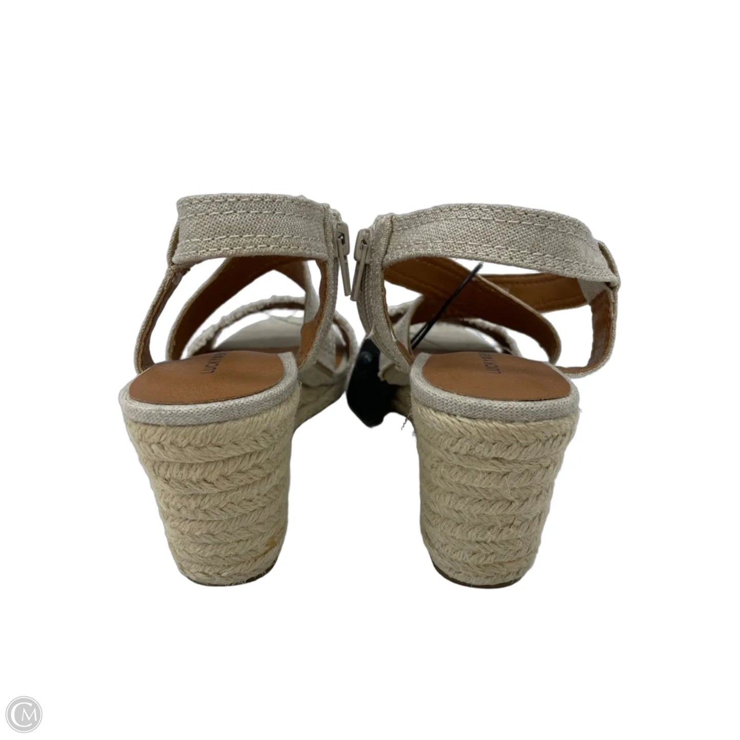 Sandals Heels Wedge By Lucky Brand In Tan, Size: 7