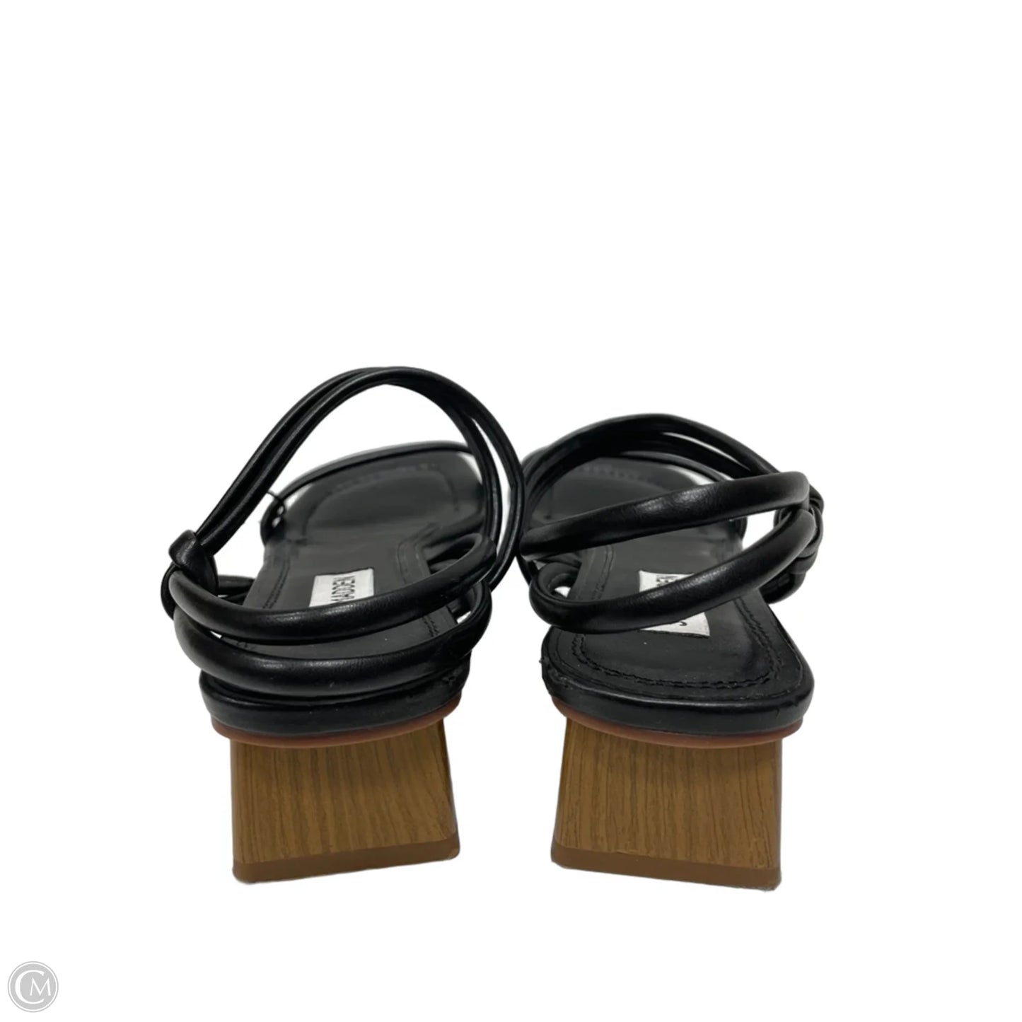 Sandals Heels Block By Steve Madden In Black, Size: 7.5