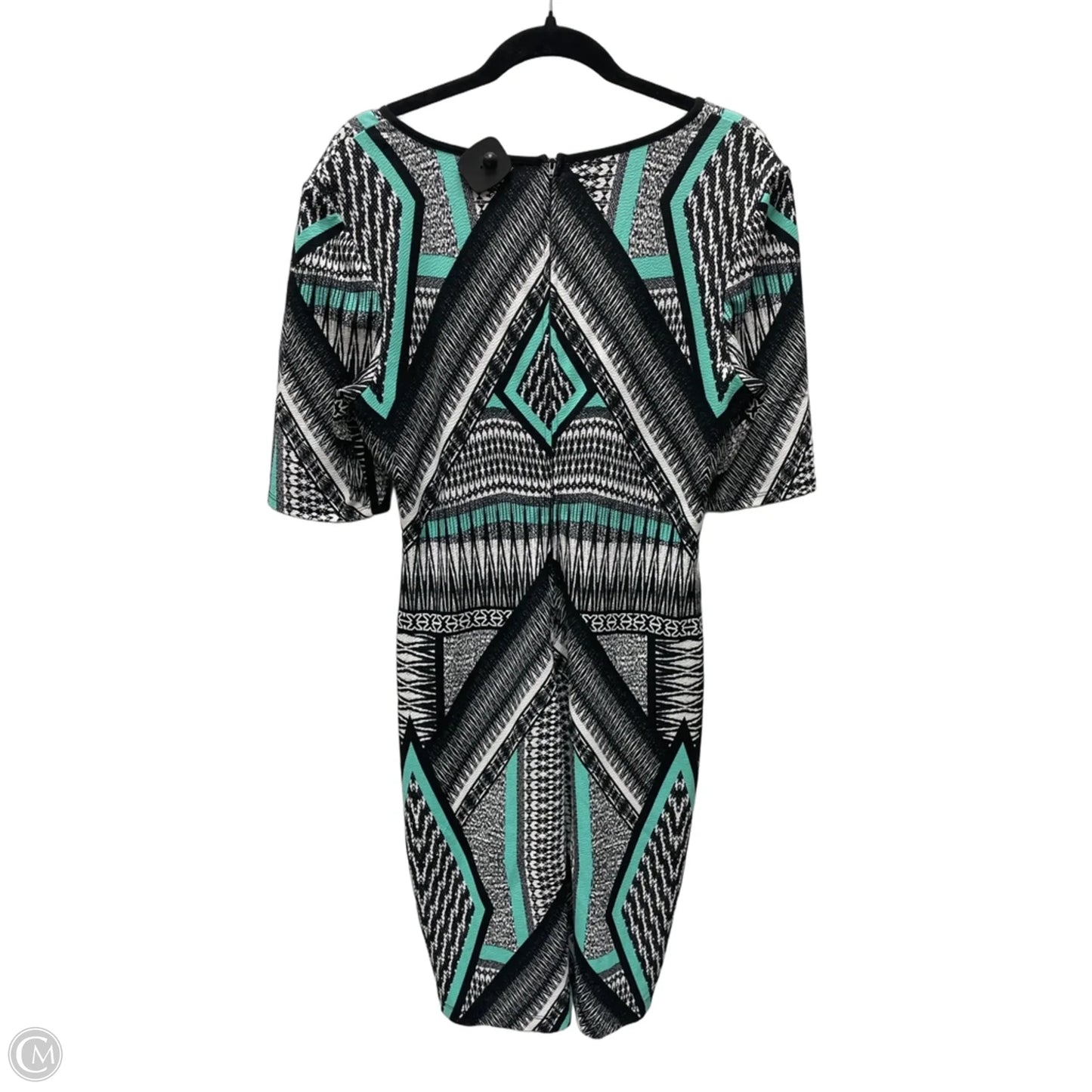 Dress Casual Short By Bisou Bisou In Black & Green, Size: Xl