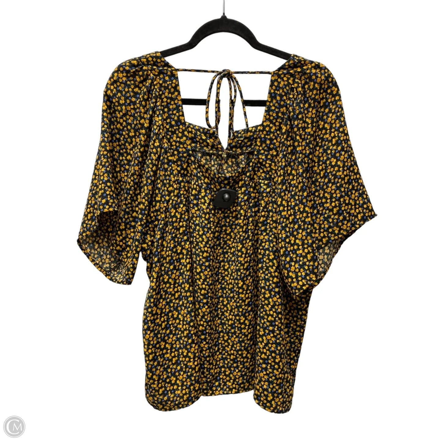 Top Short Sleeve By Knox Rose In Floral Print, Size: 2x