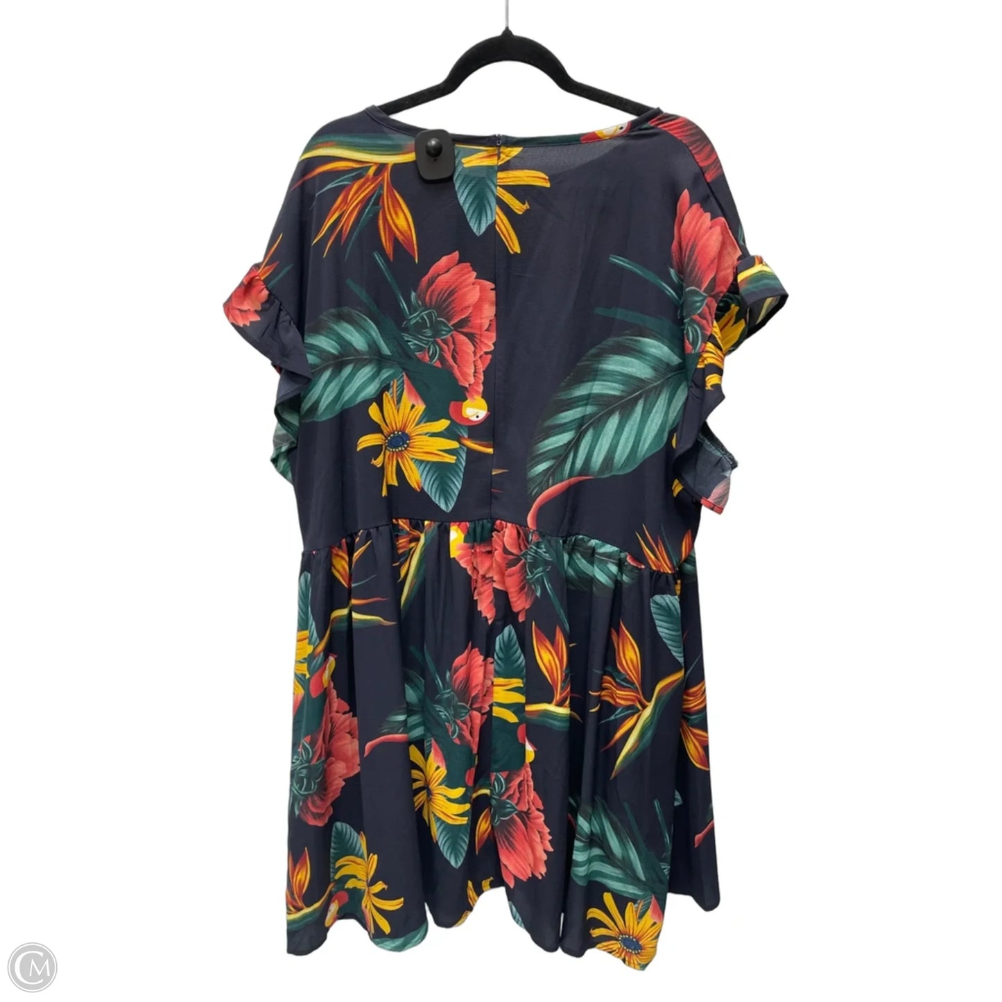 Dress Casual Short By Clothes Mentor In Floral Print, Size: 3x