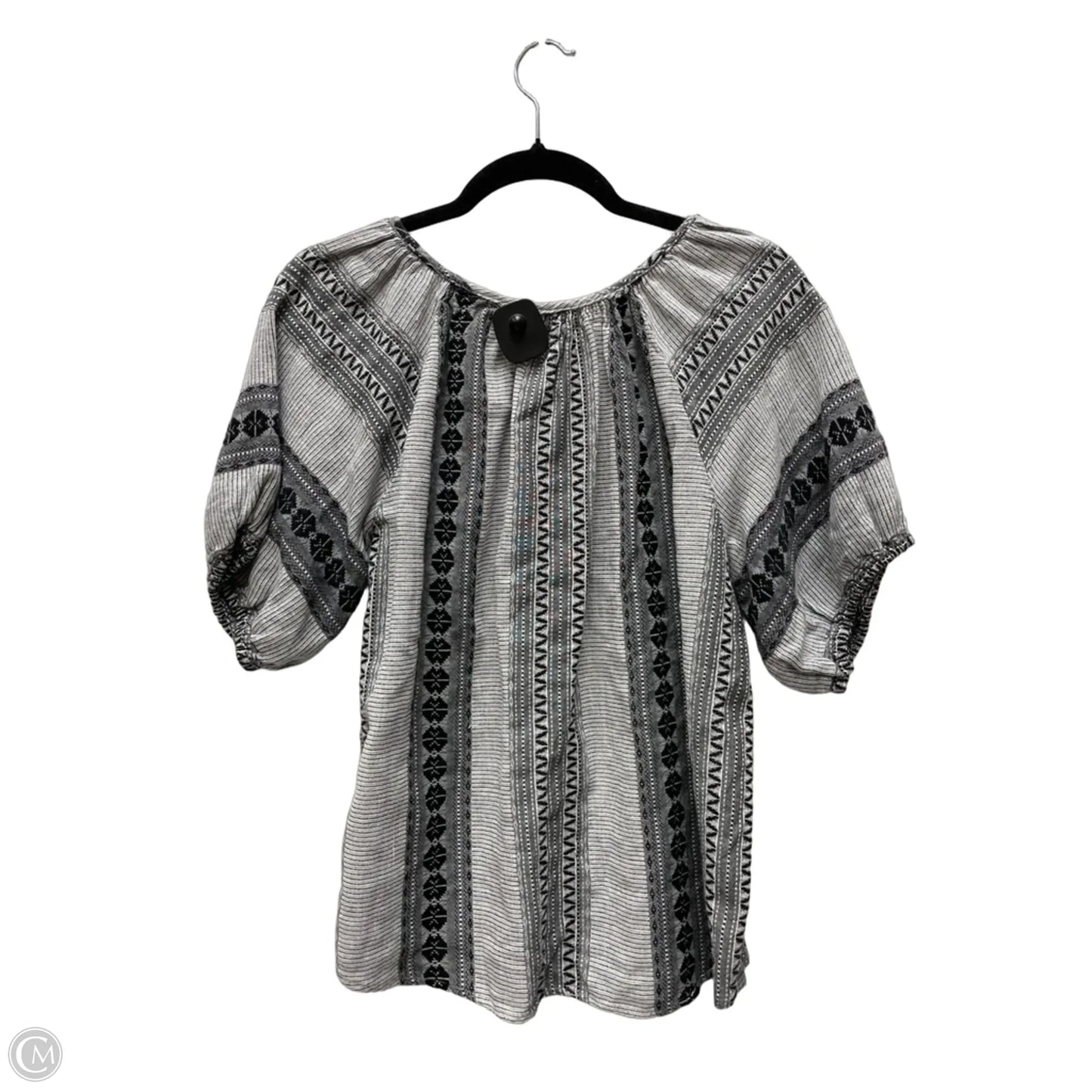 Top Short Sleeve By Dylan In Black & Grey, Size: M