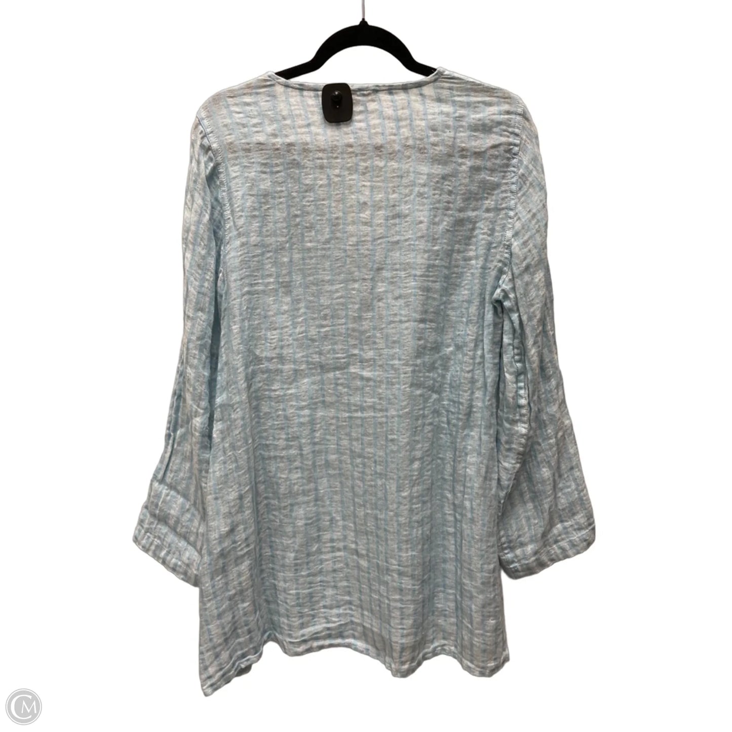 Tunic Long Sleeve By Flax In Aqua, Size: S