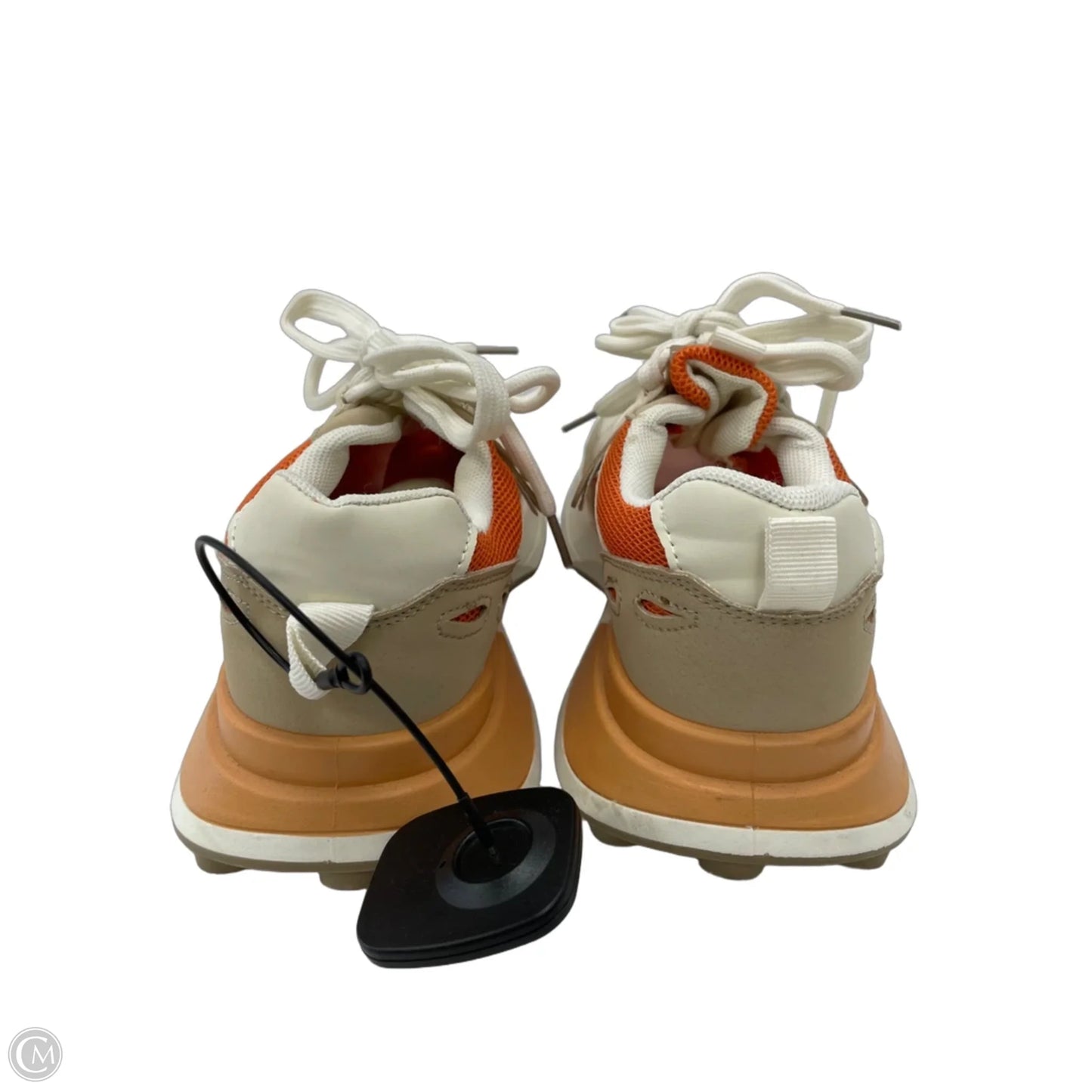 Shoes Sneakers By Clothes Mentor In Cream & Orange, Size: 9