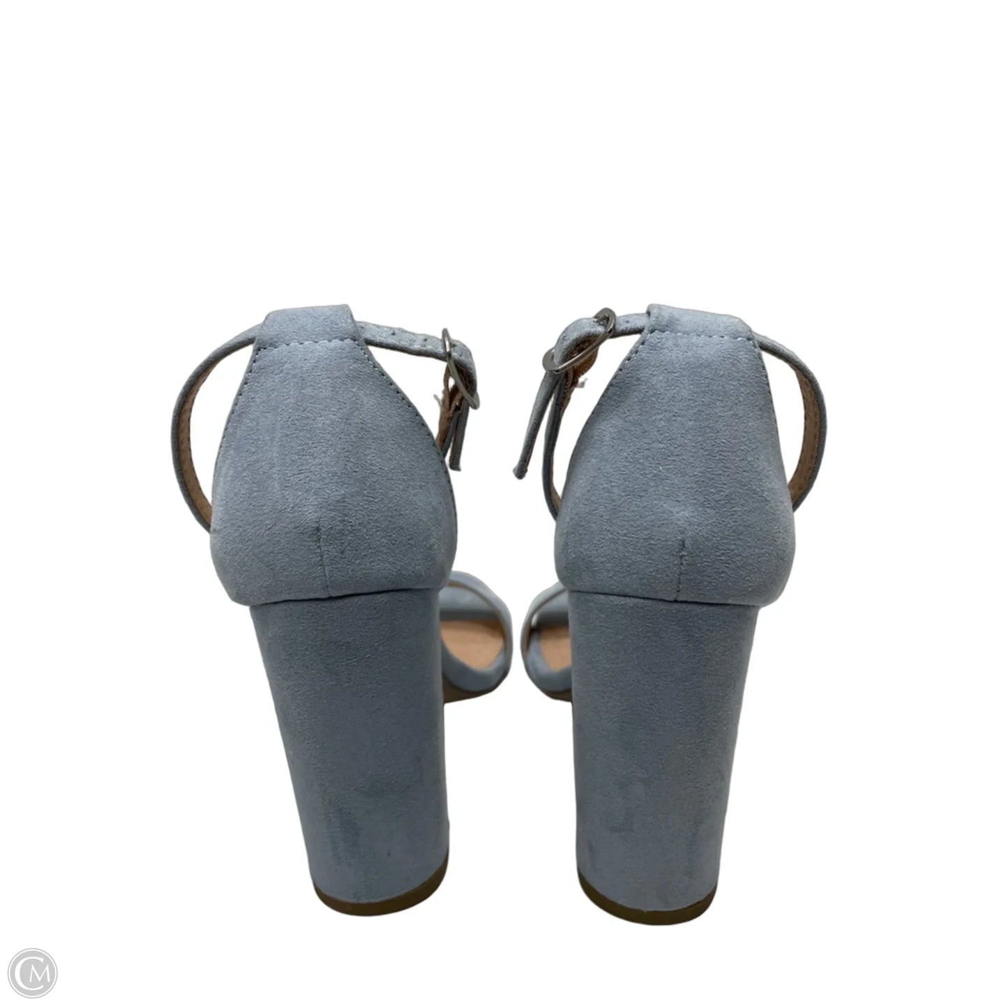 Sandals Heels Block By Charlotte Russe In Blue, Size: 6