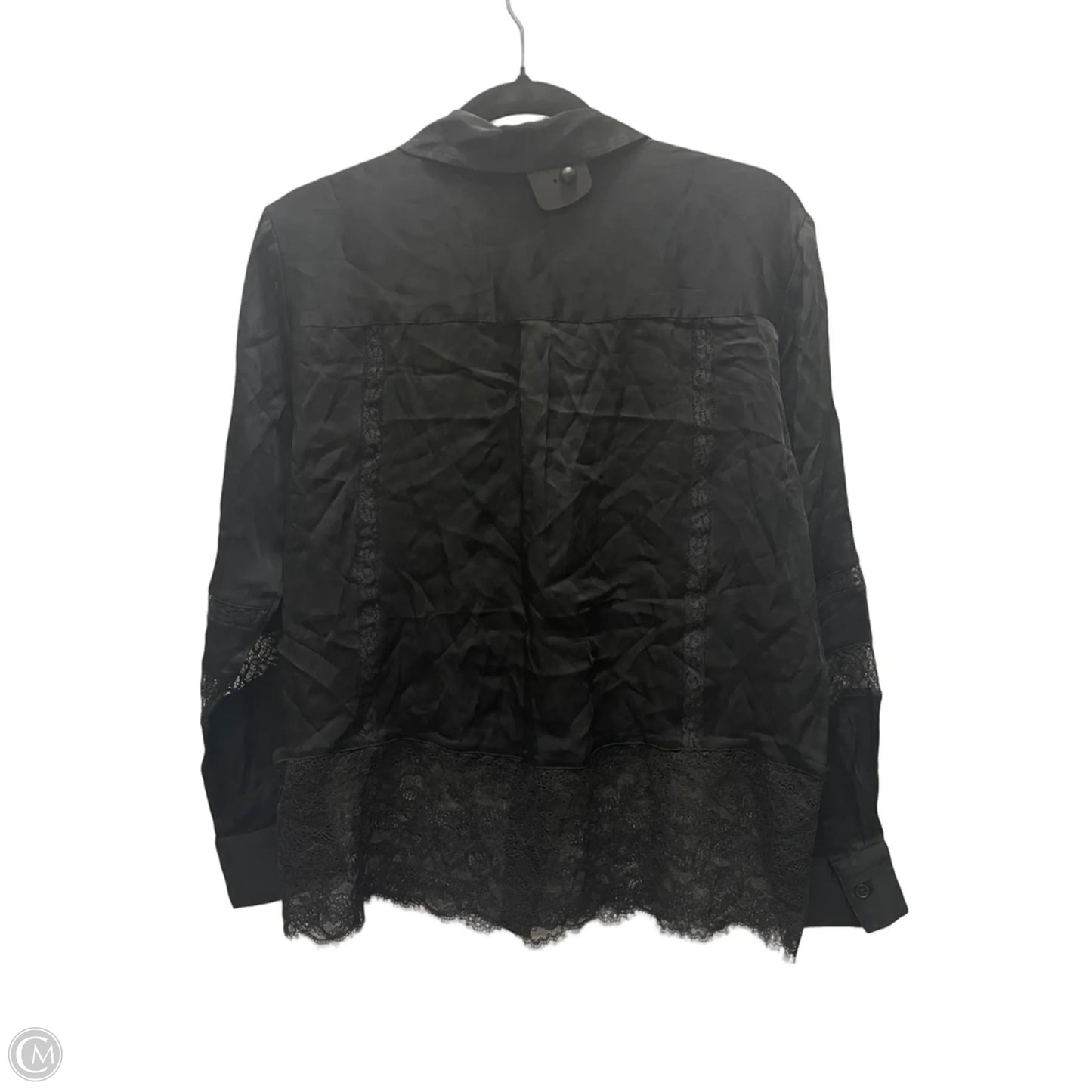 Top Long Sleeve By Inc In Black, Size: S