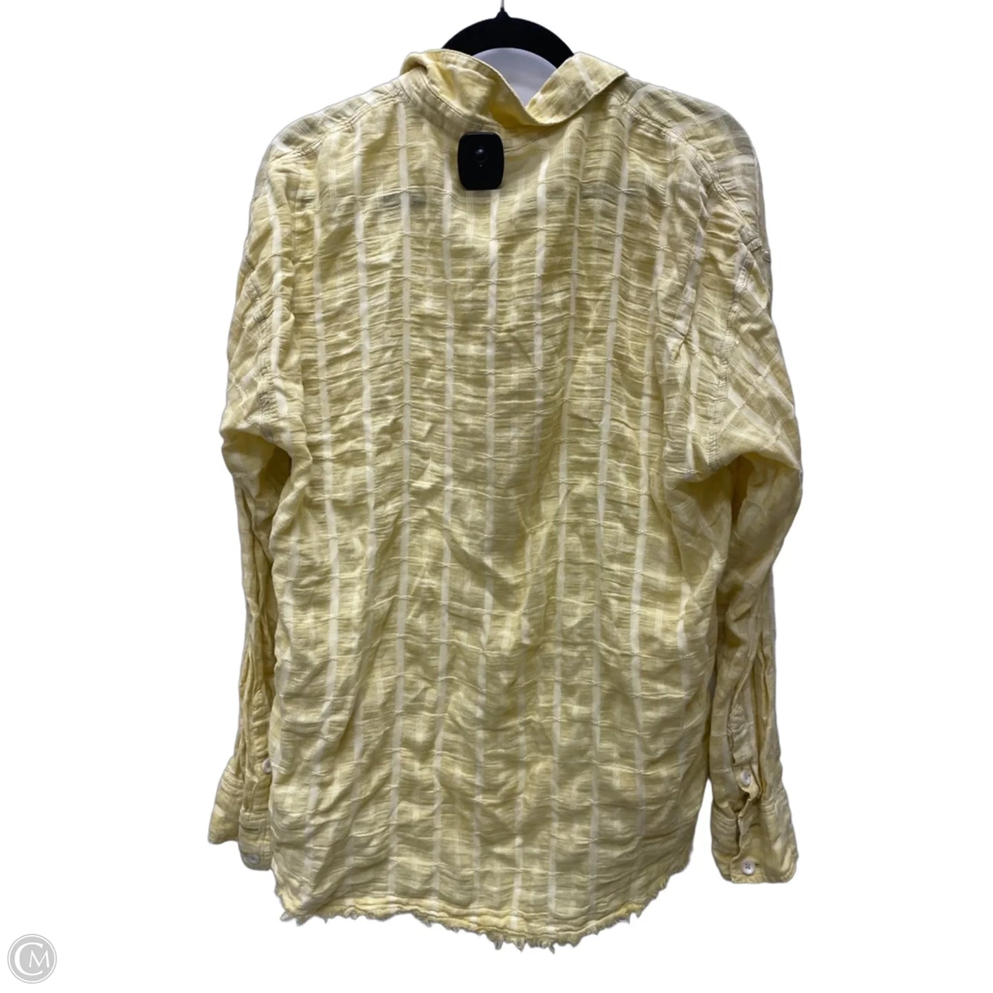 Top Long Sleeve By Free People In Plaid Pattern, Size: M