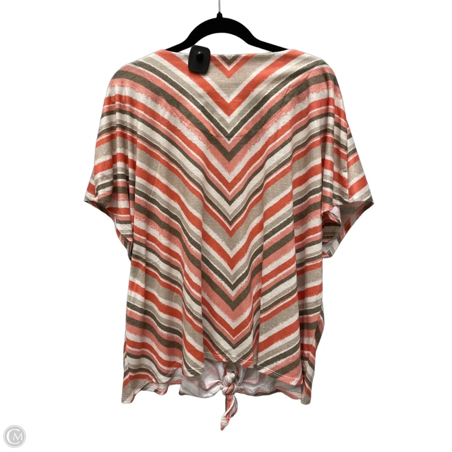 Top Short Sleeve By Allison Daley In Chevron Pattern, Size: 3x