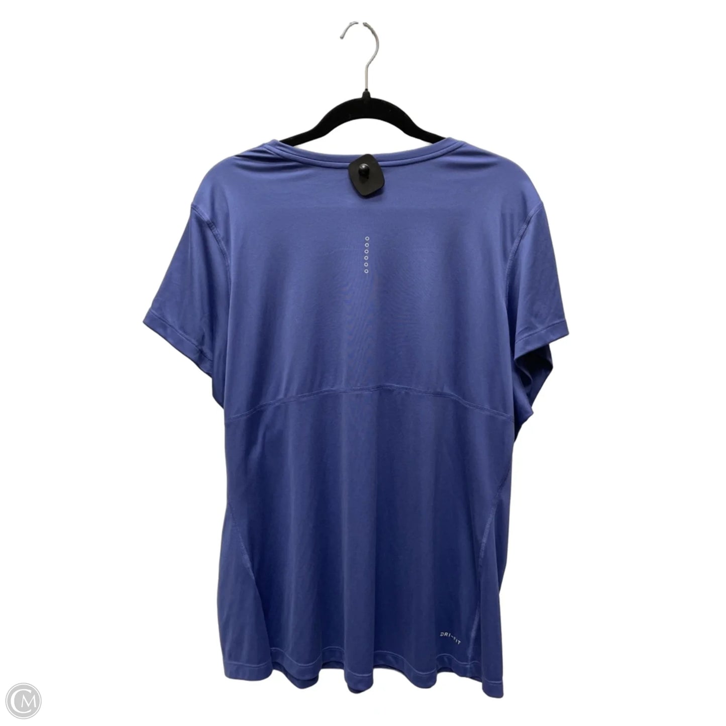 Athletic Top Short Sleeve By Nike In Blue, Size: 2x