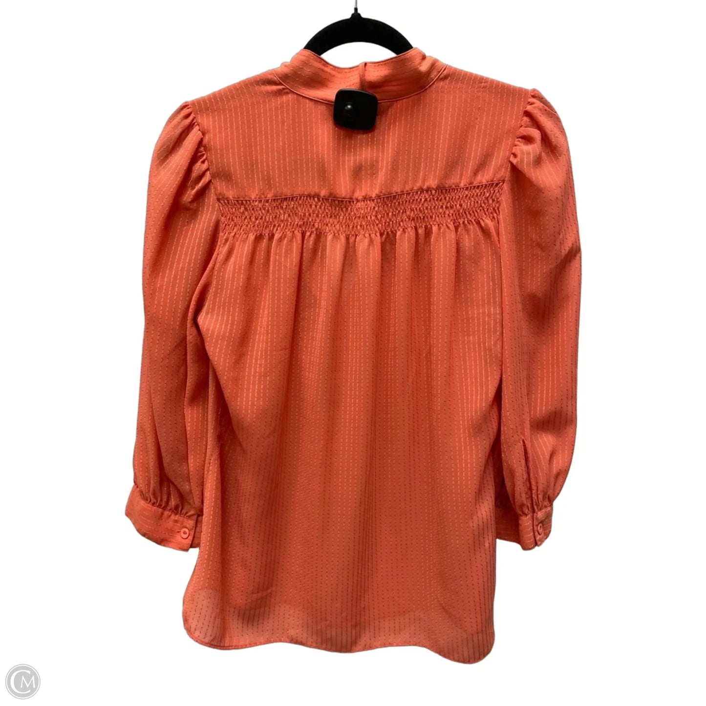 Blouse Long Sleeve By Bcbgeneration In Orange, Size: M