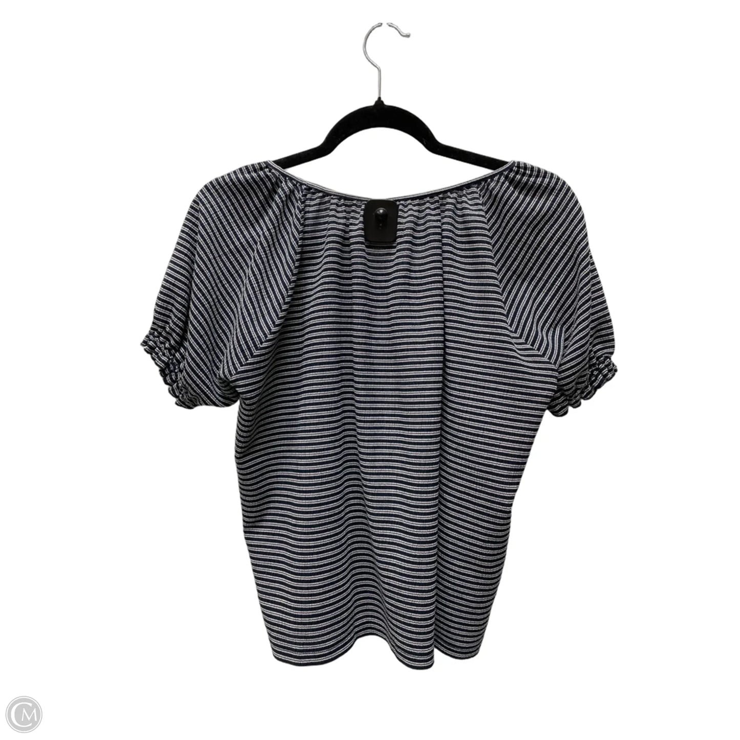 Top Short Sleeve By Madewell In Striped Pattern, Size: M