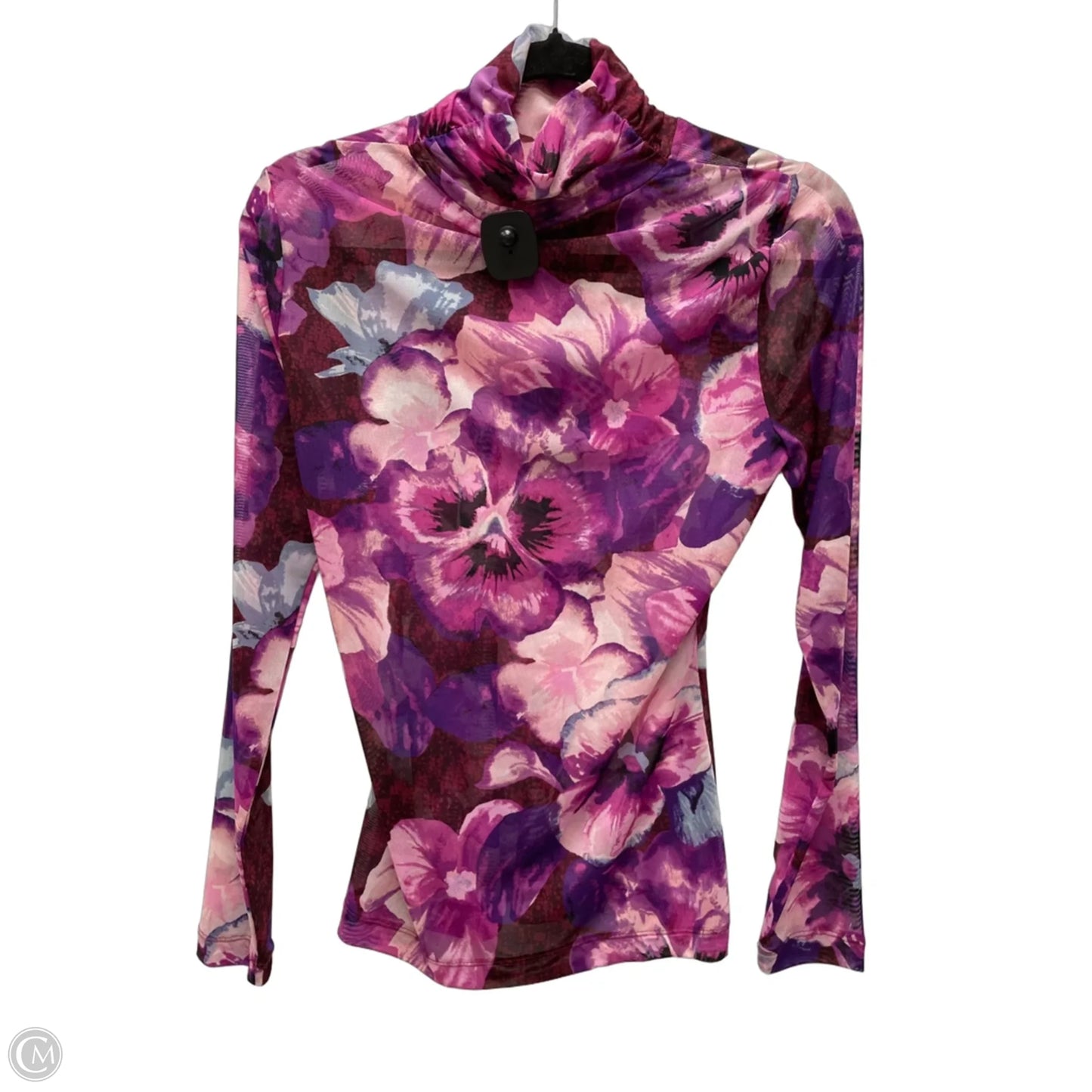 Blouse Long Sleeve By White House Black Market In Floral Print, Size: Xs