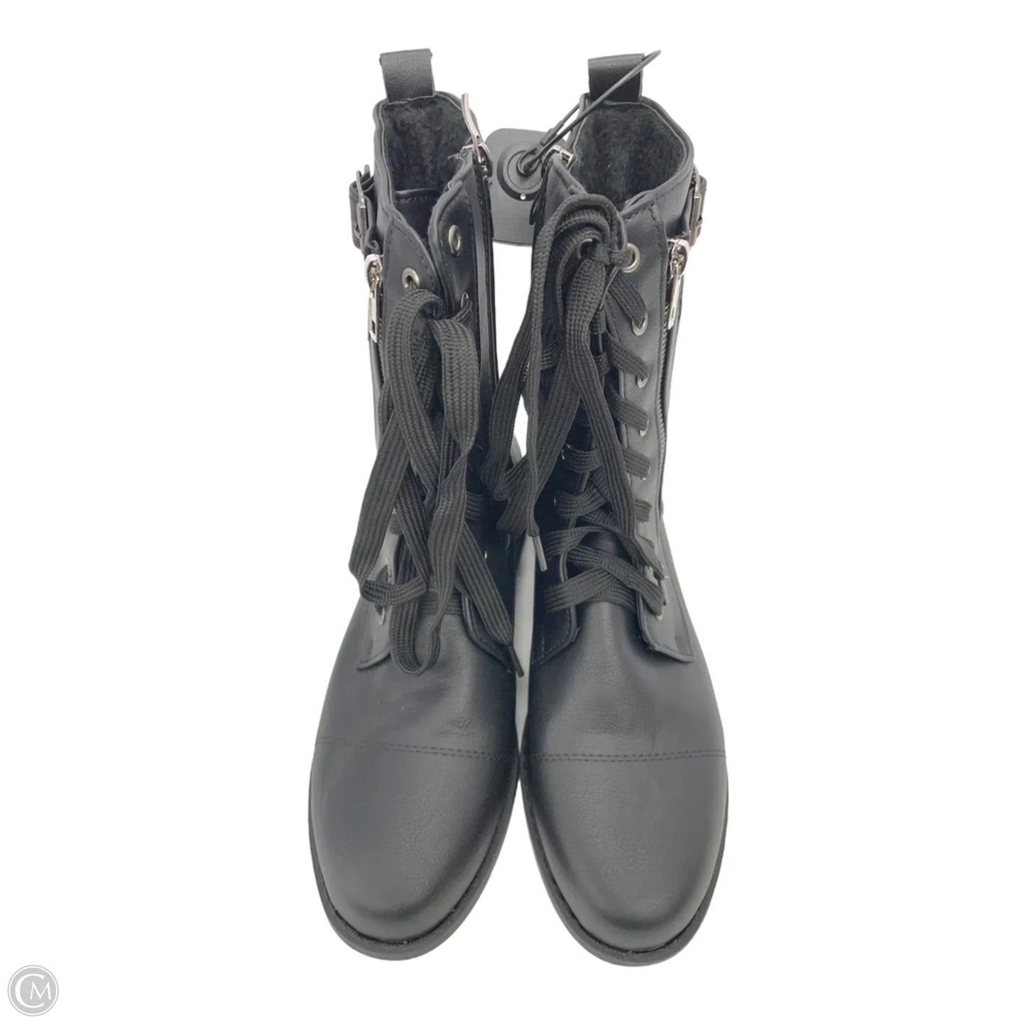 Boots Ankle Heels By Clothes Mentor In Black, Size: 8.5