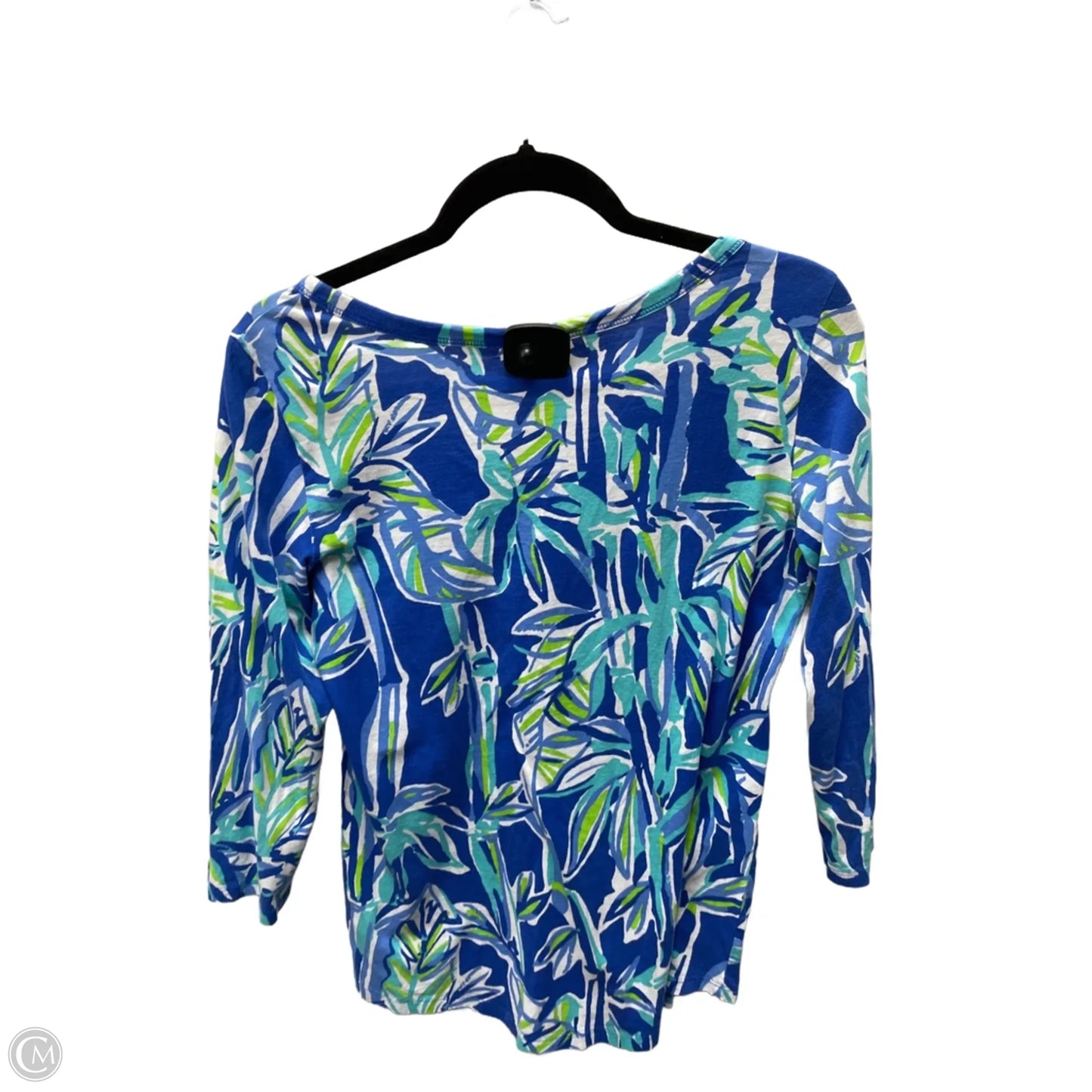 Top 3/4 Sleeve Designer By Lilly Pulitzer In Floral Print, Size: S
