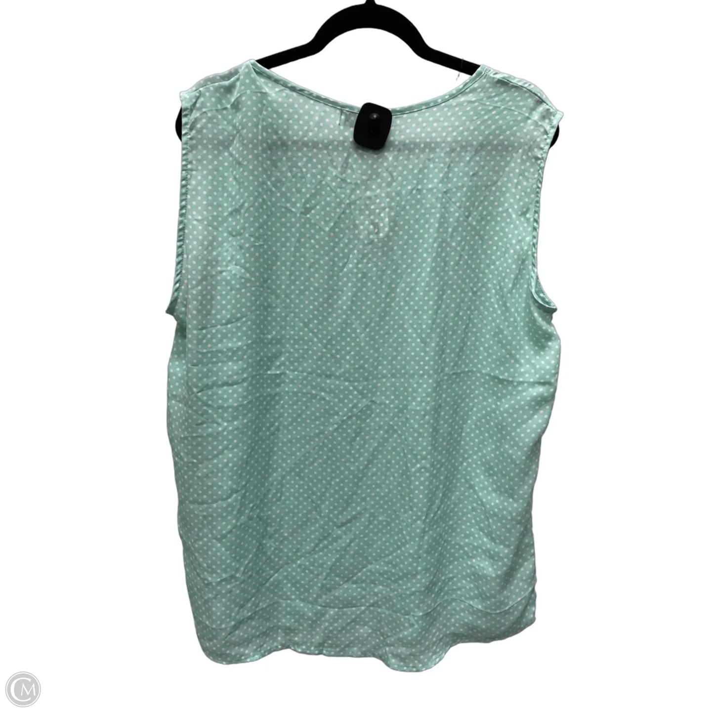 Blouse Sleeveless By Jon And Anna In Polkadot Pattern, Size: 2x