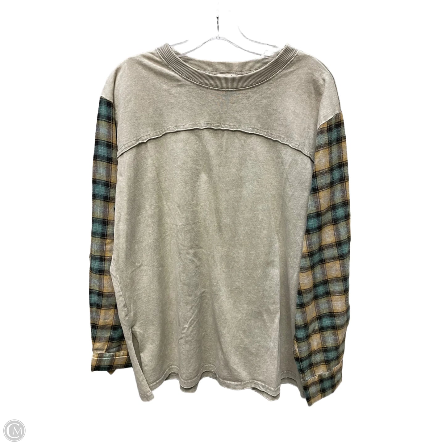 Top Long Sleeve By Easel In Green, Size: M