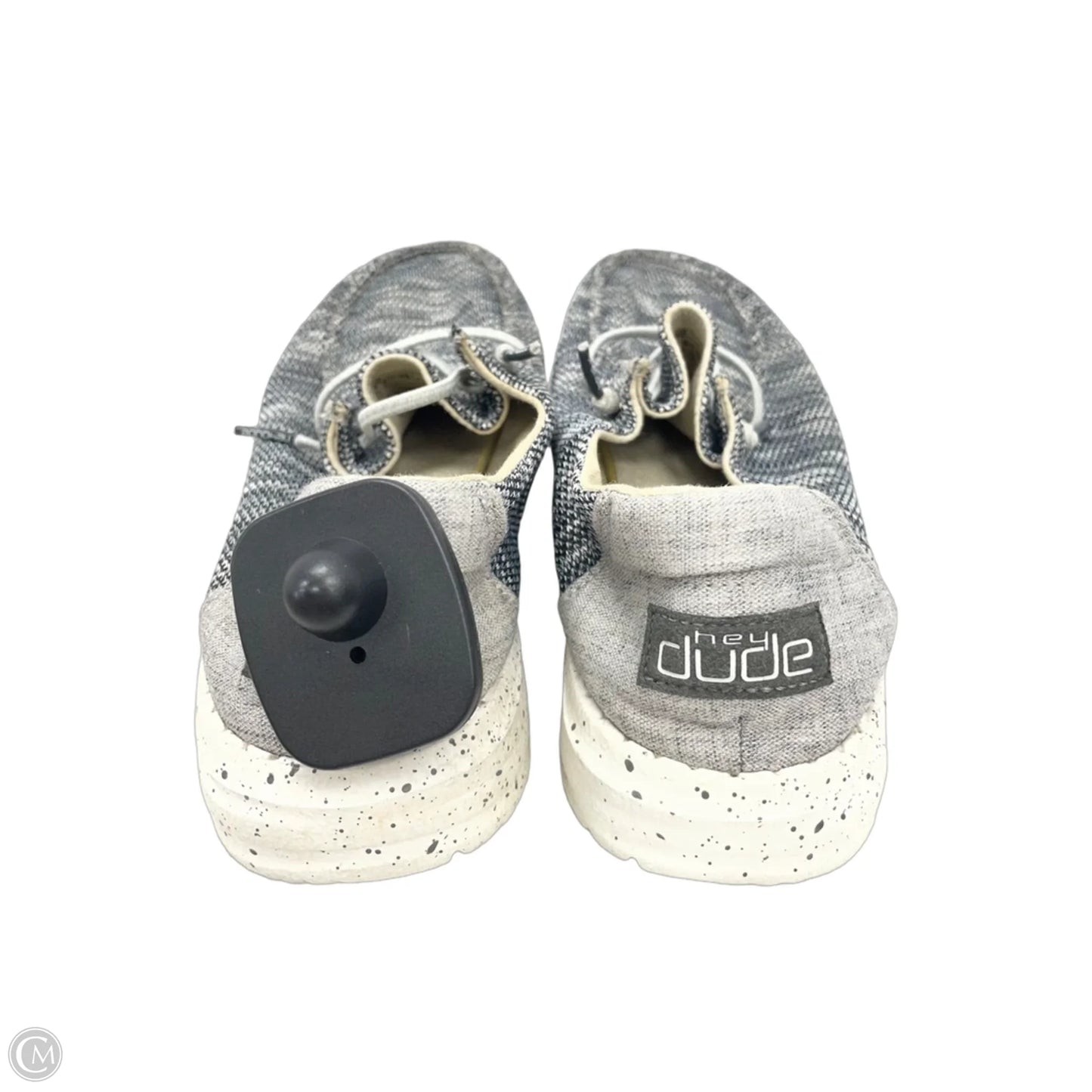 Shoes Flats By Hey Dude In Black & Grey, Size: 7