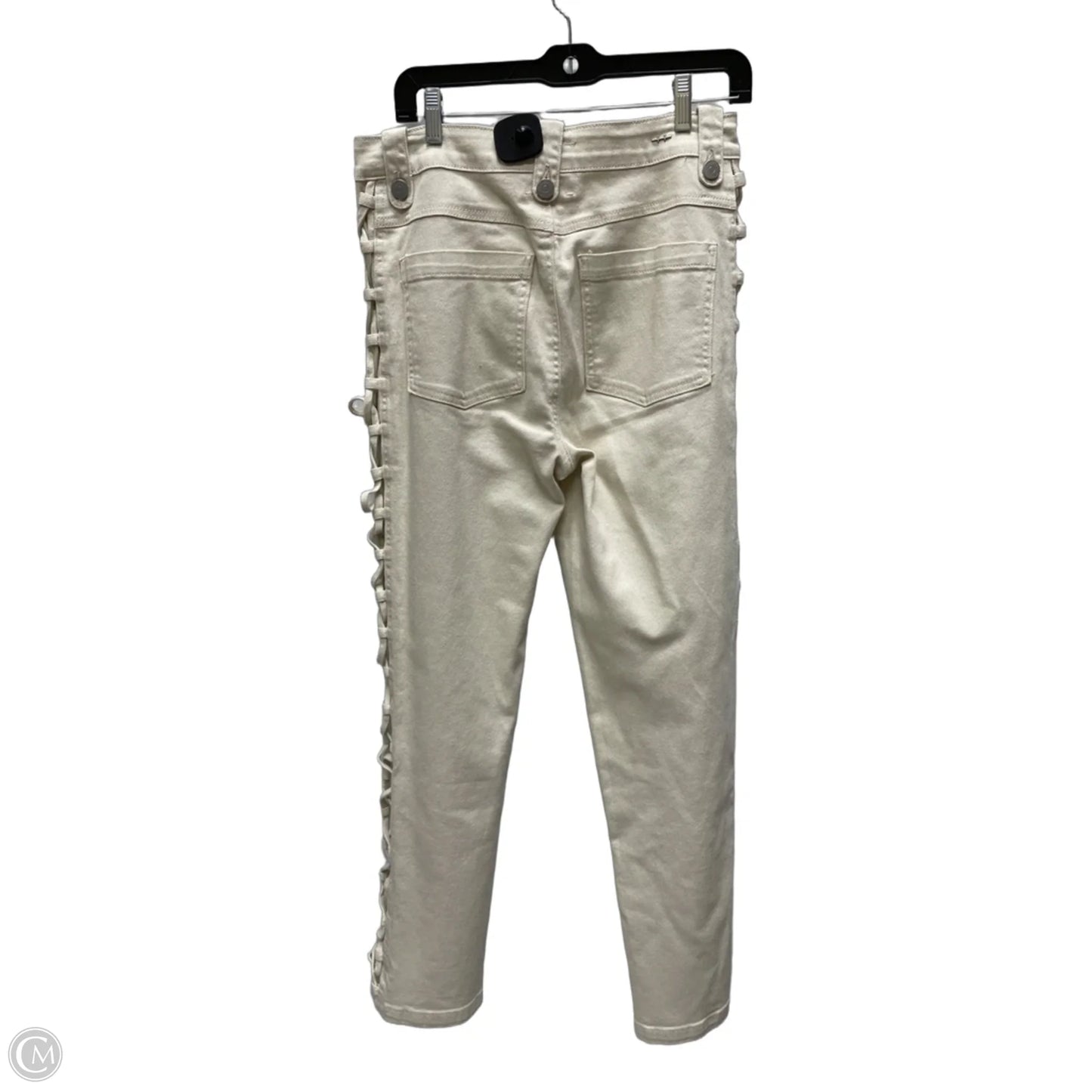 Jeans Straight By Habitual In Cream Denim, Size: 8